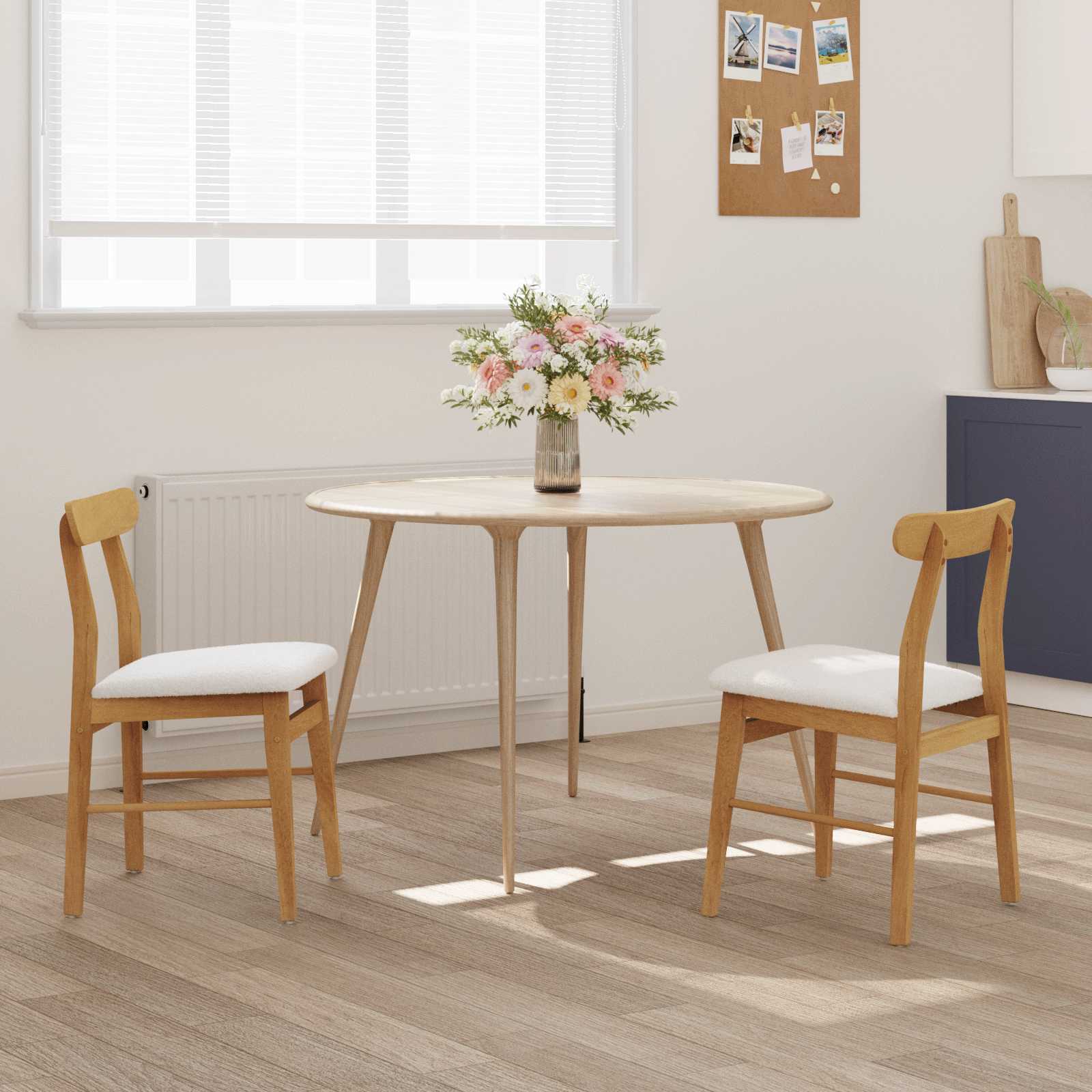Chaise de salle à manger 2 pcs Naturel et clair - XIOS