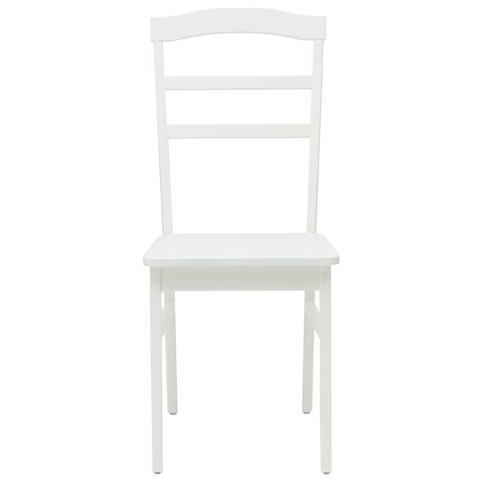Chaise de salle à manger 2 pcs Blanc Bois de Caoutchouc Massif - XIOS