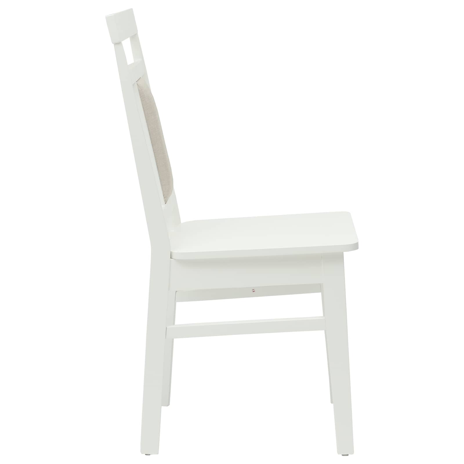 Chaise de salle à manger 2 pcs Blanc Bois de Caoutchouc Massif - XIOS