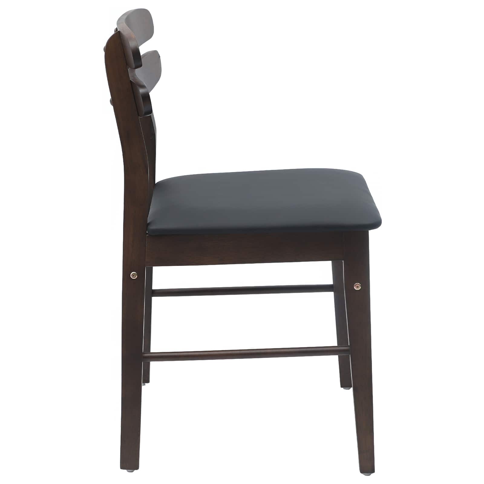 Chaise de salle à manger 2 pcs Marron clair et noir - XIOS
