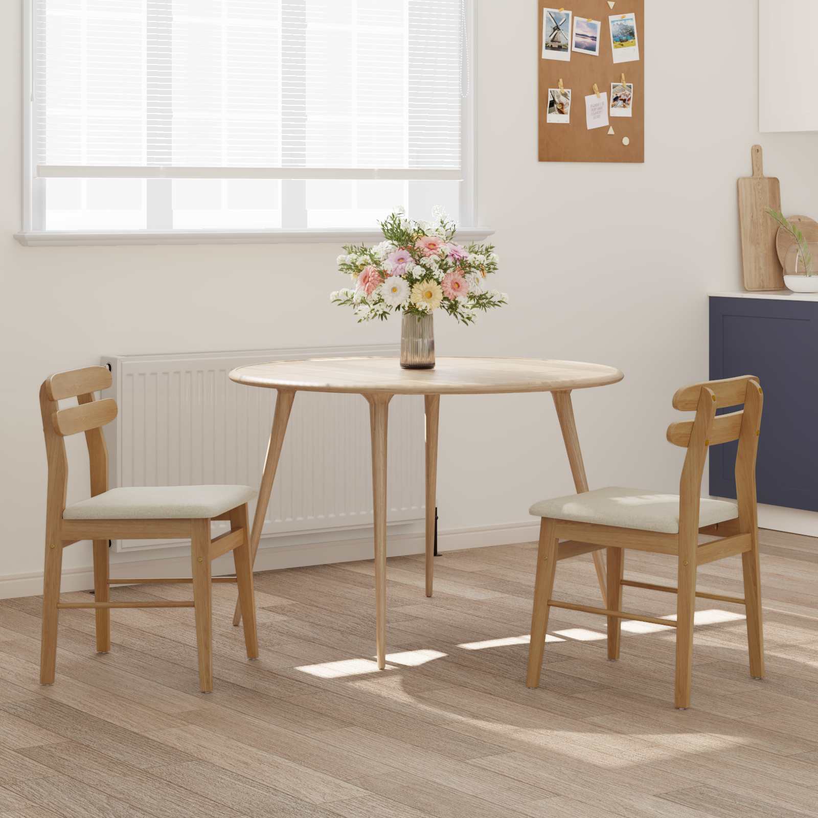 Chaise de salle à manger 2 pcs Naturel et clair - XIOS