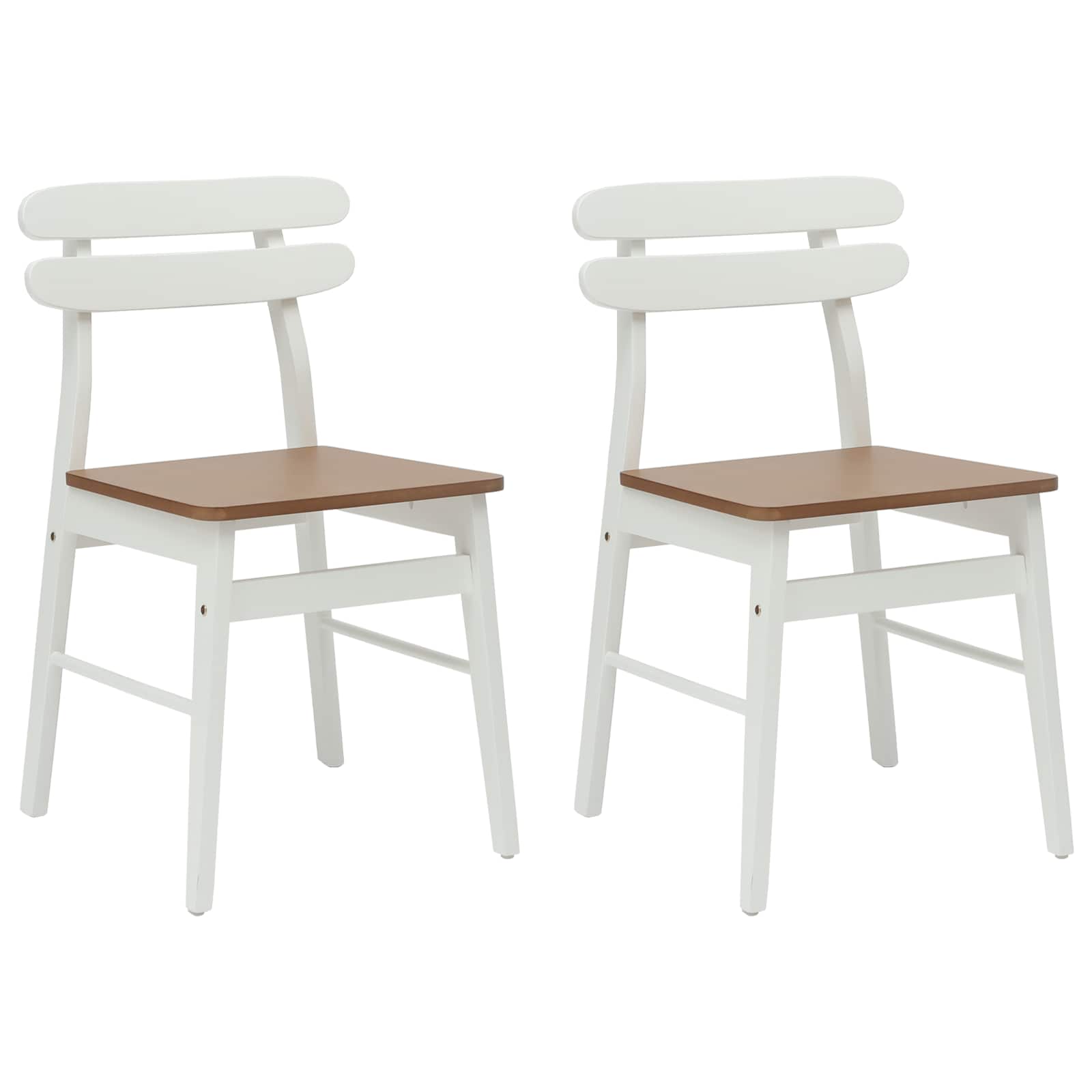 Chaise de salle à manger 2 pcs Blanc et Naturel - XIOS