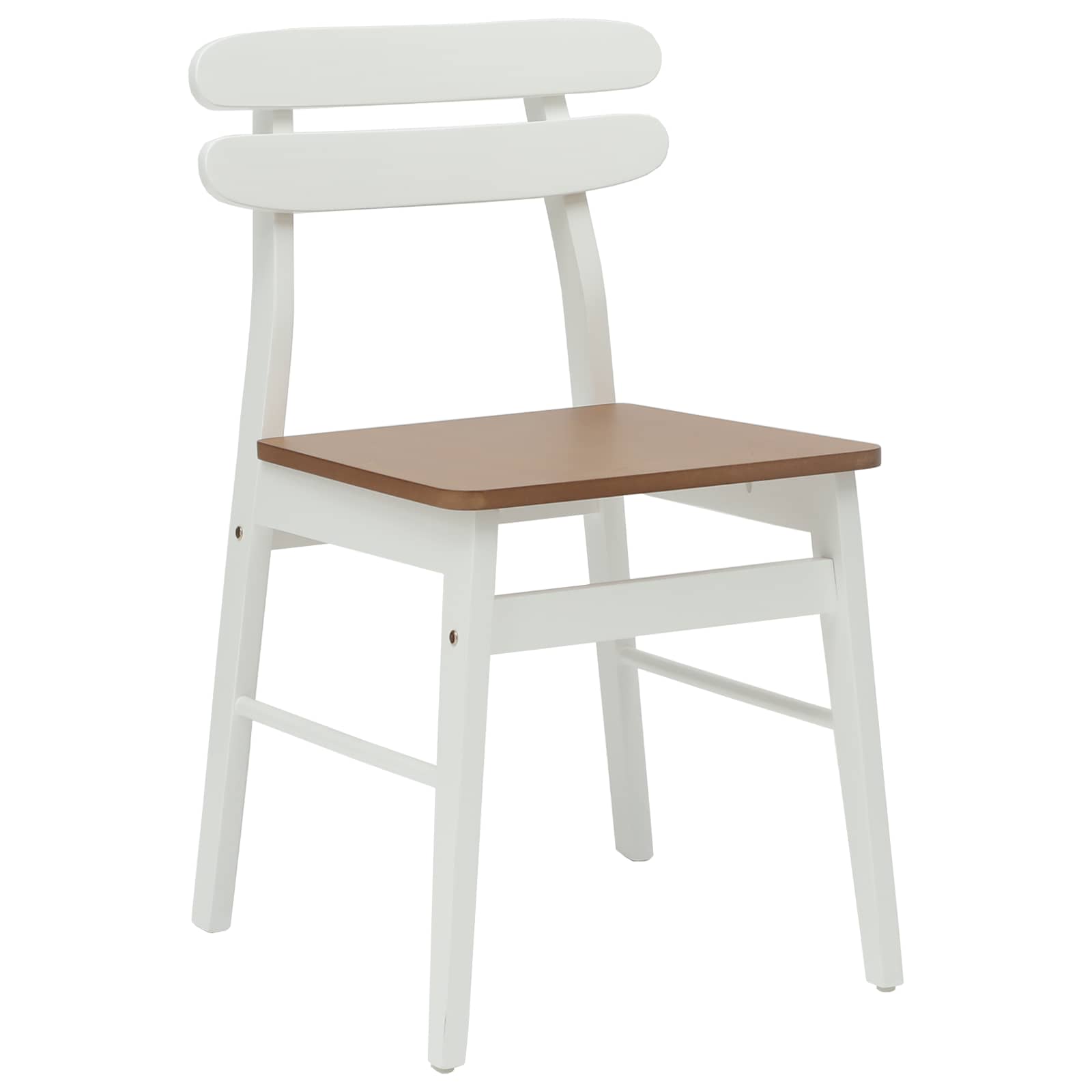 Chaise de salle à manger 2 pcs Blanc et Naturel - XIOS