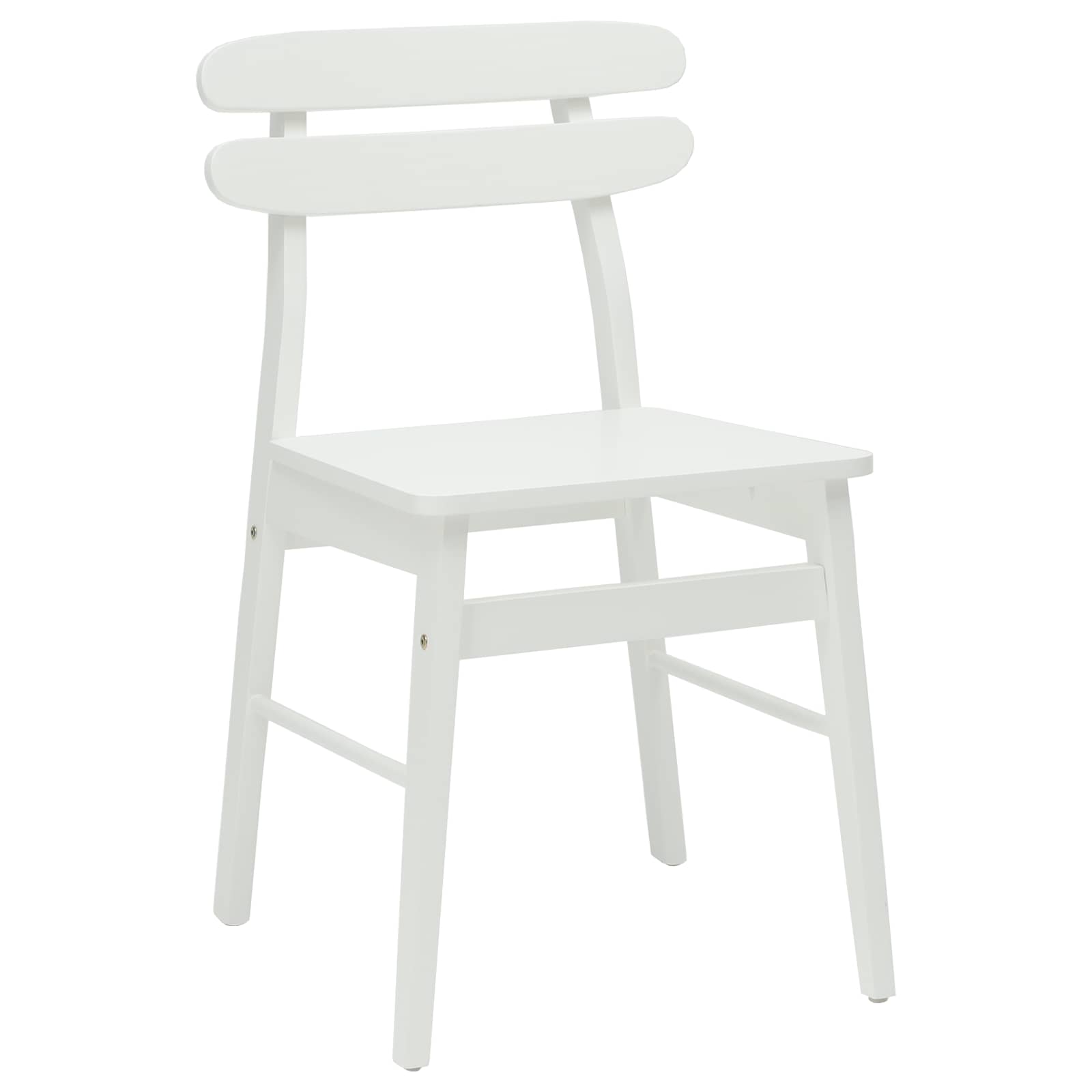 Chaise de salle à manger 2 pcs Blanc Bois de Caoutchouc Massif - XIOS