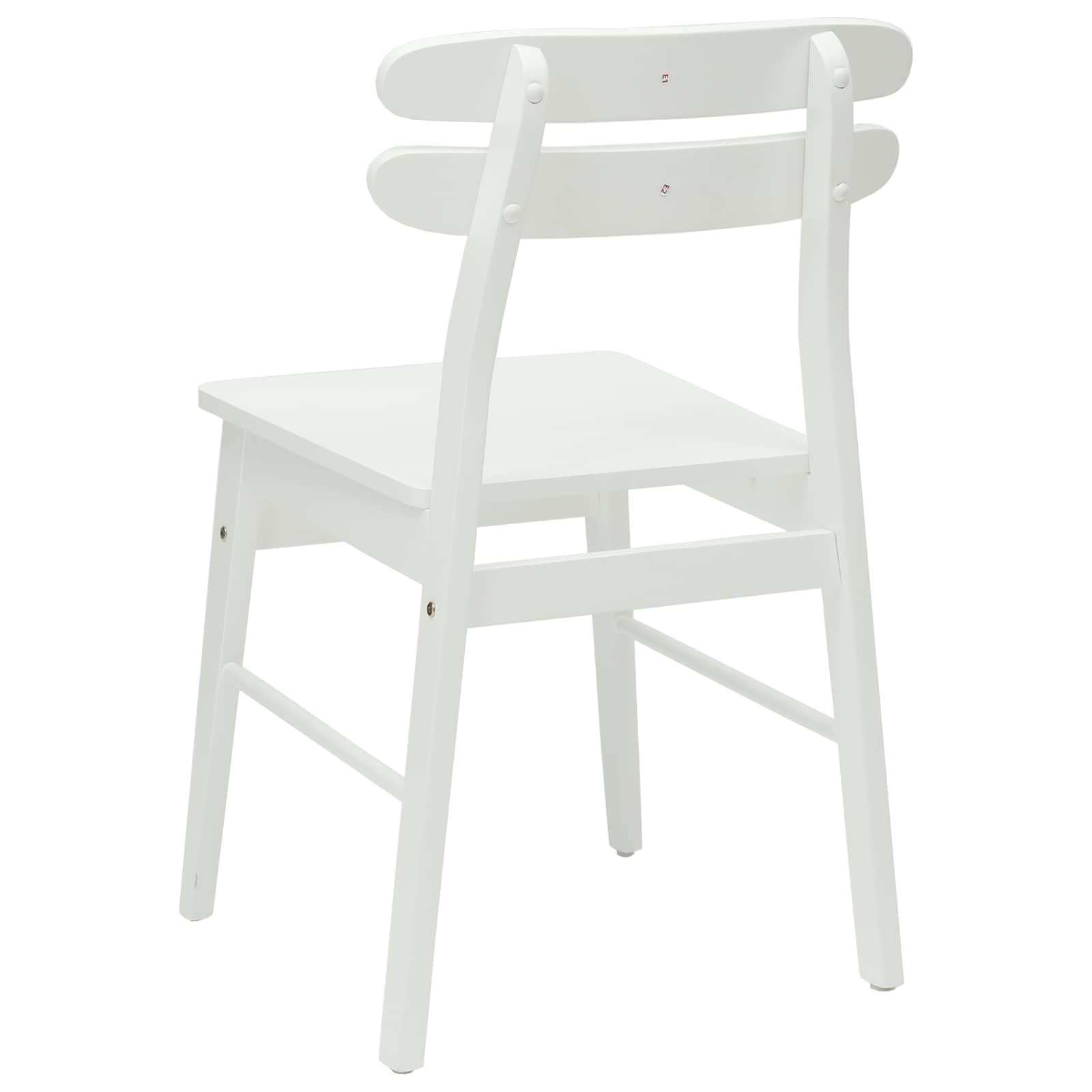 Chaise de salle à manger 2 pcs Blanc Bois de Caoutchouc Massif - XIOS