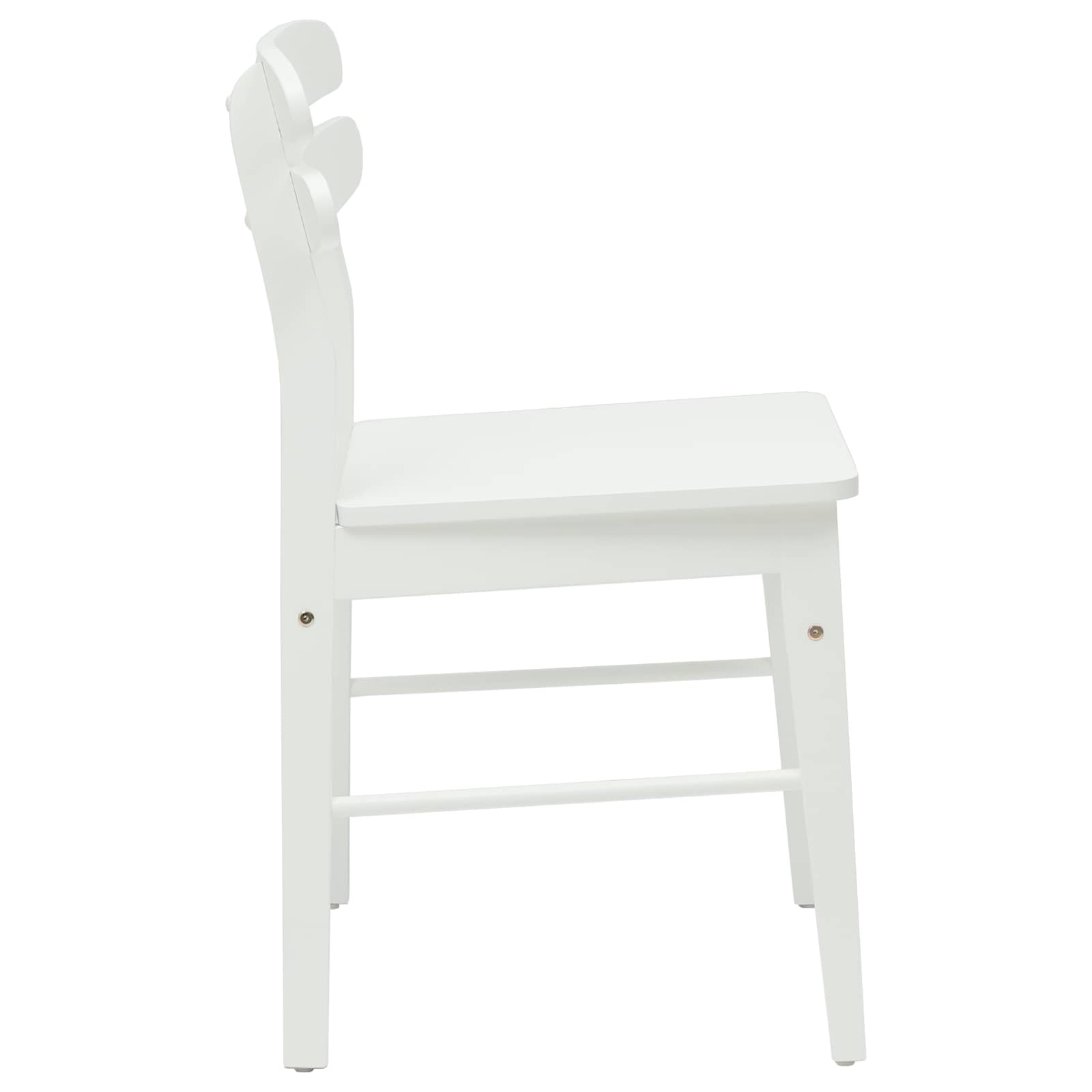 Chaise de salle à manger 2 pcs Blanc Bois de Caoutchouc Massif - XIOS