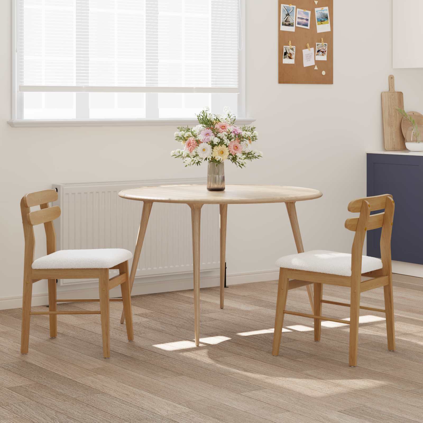 Chaise de salle à manger 2 pcs Naturel et clair - XIOS