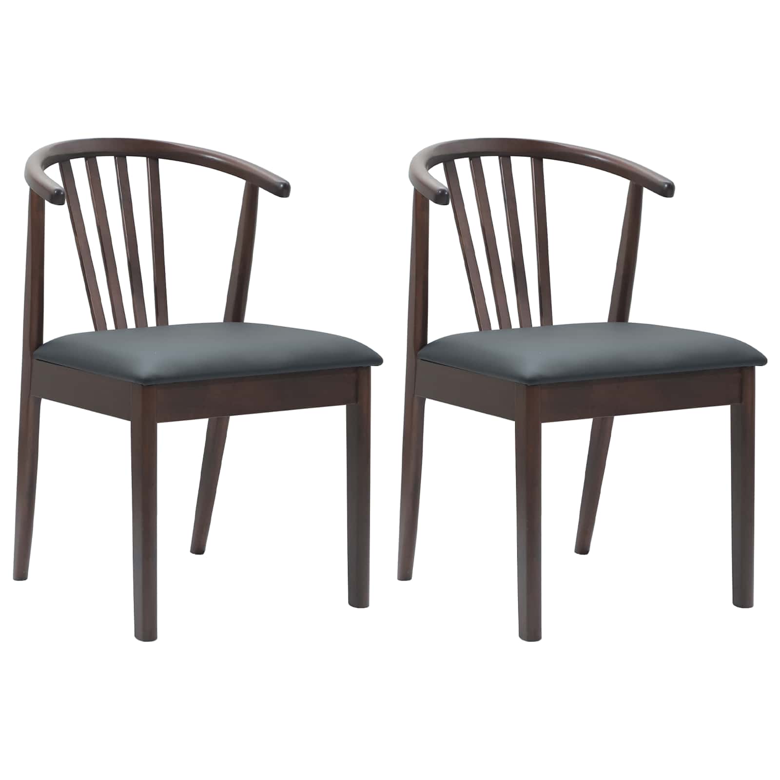 Chaise de salle à manger 2 pcs Marron clair et noir - XIOS