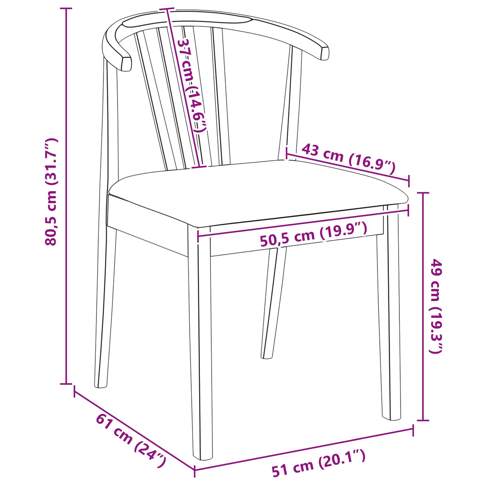 Chaise de salle à manger 2 pcs Blanc et Gris - XIOS