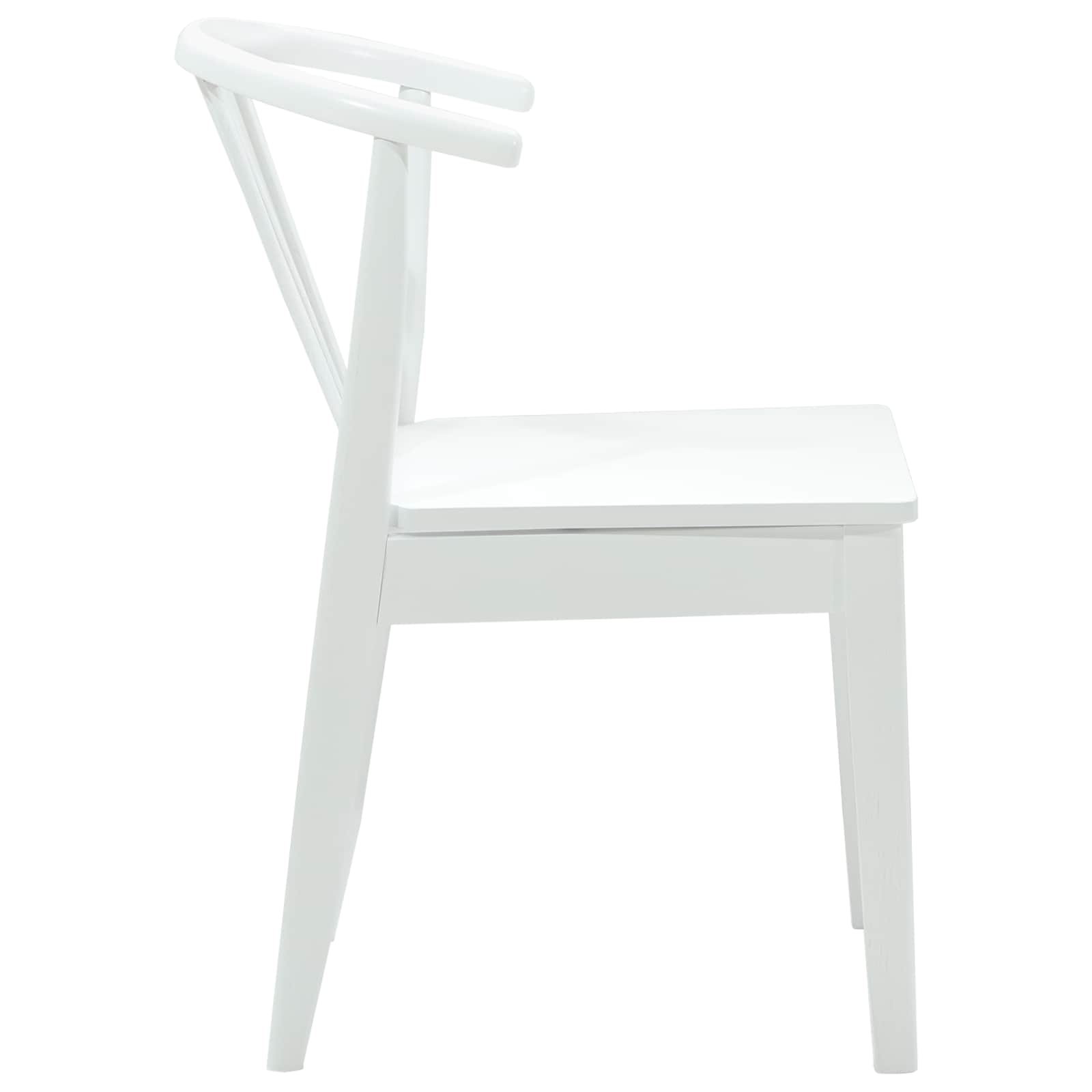 Chaise de salle à manger 2 pcs Blanc Bois de caoutchouc massif - XIOS