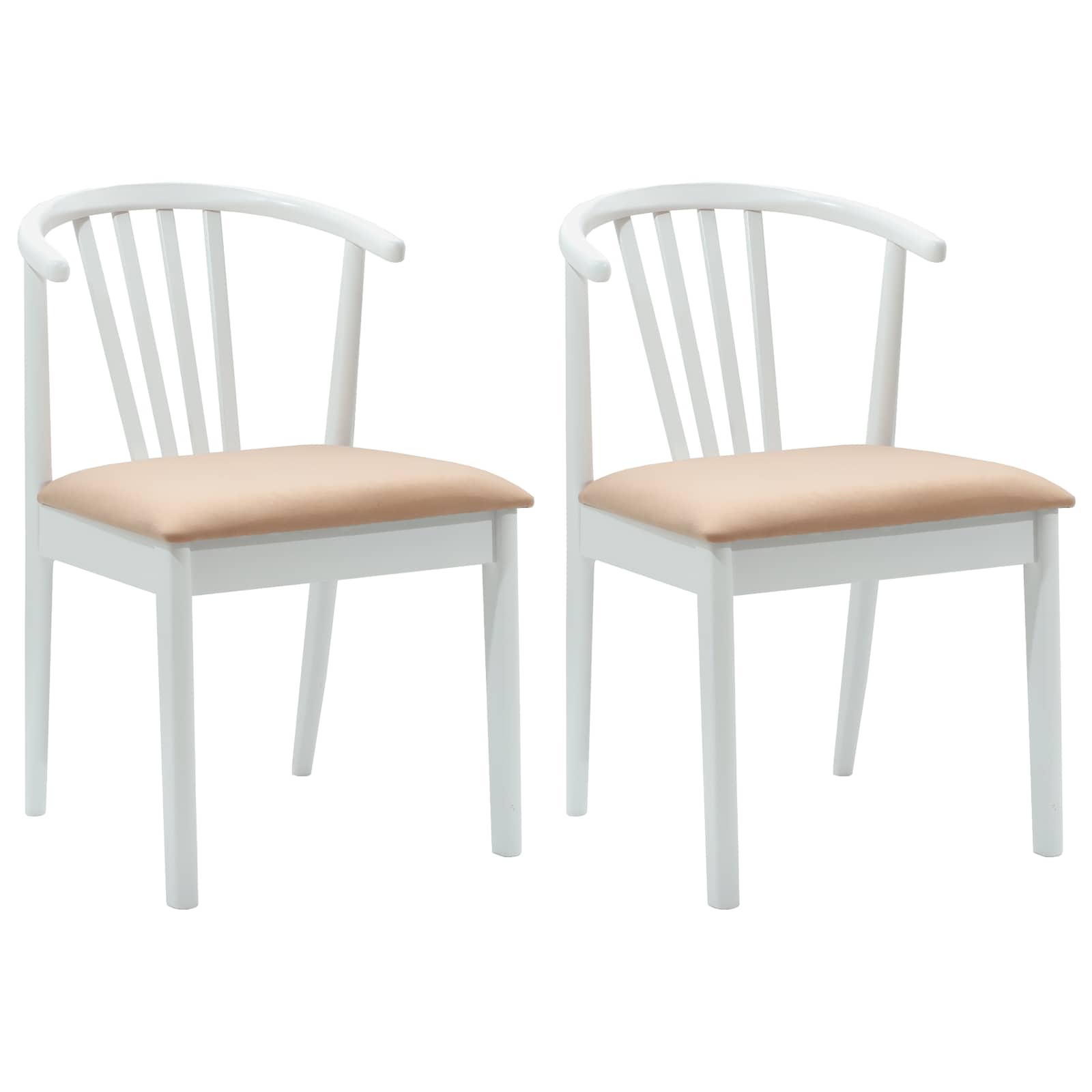 Chaise de salle à manger 2 pcs Blanc et marron - XIOS