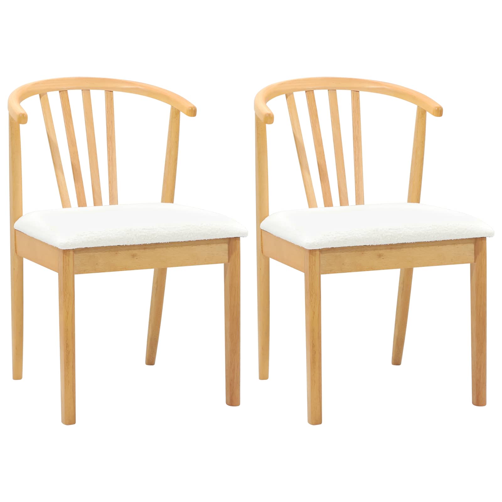 Chaise de salle à manger 2 pcs Naturel et Blanc - XIOS