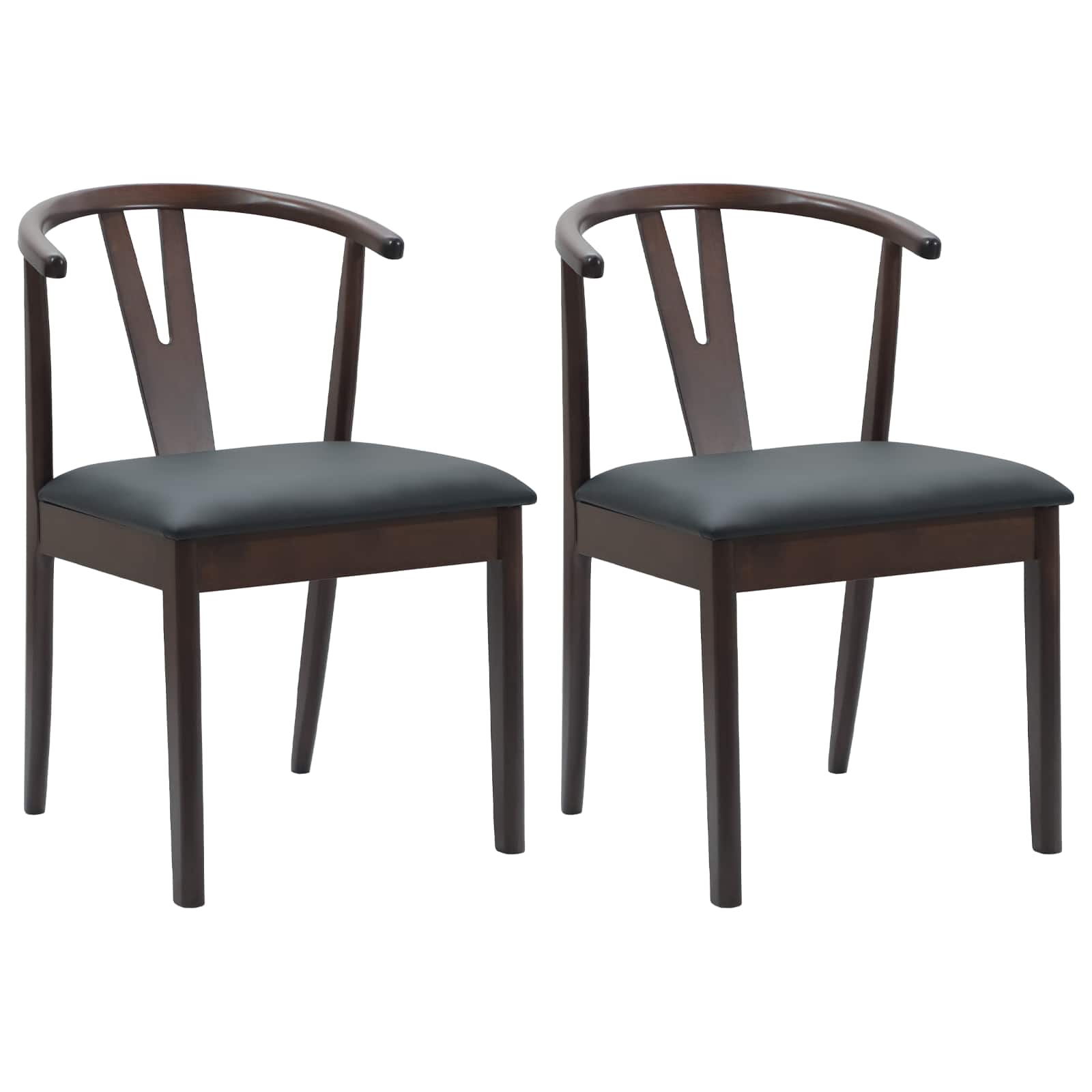 Chaise de salle à manger 2 pcs Marron clair et noir - XIOS
