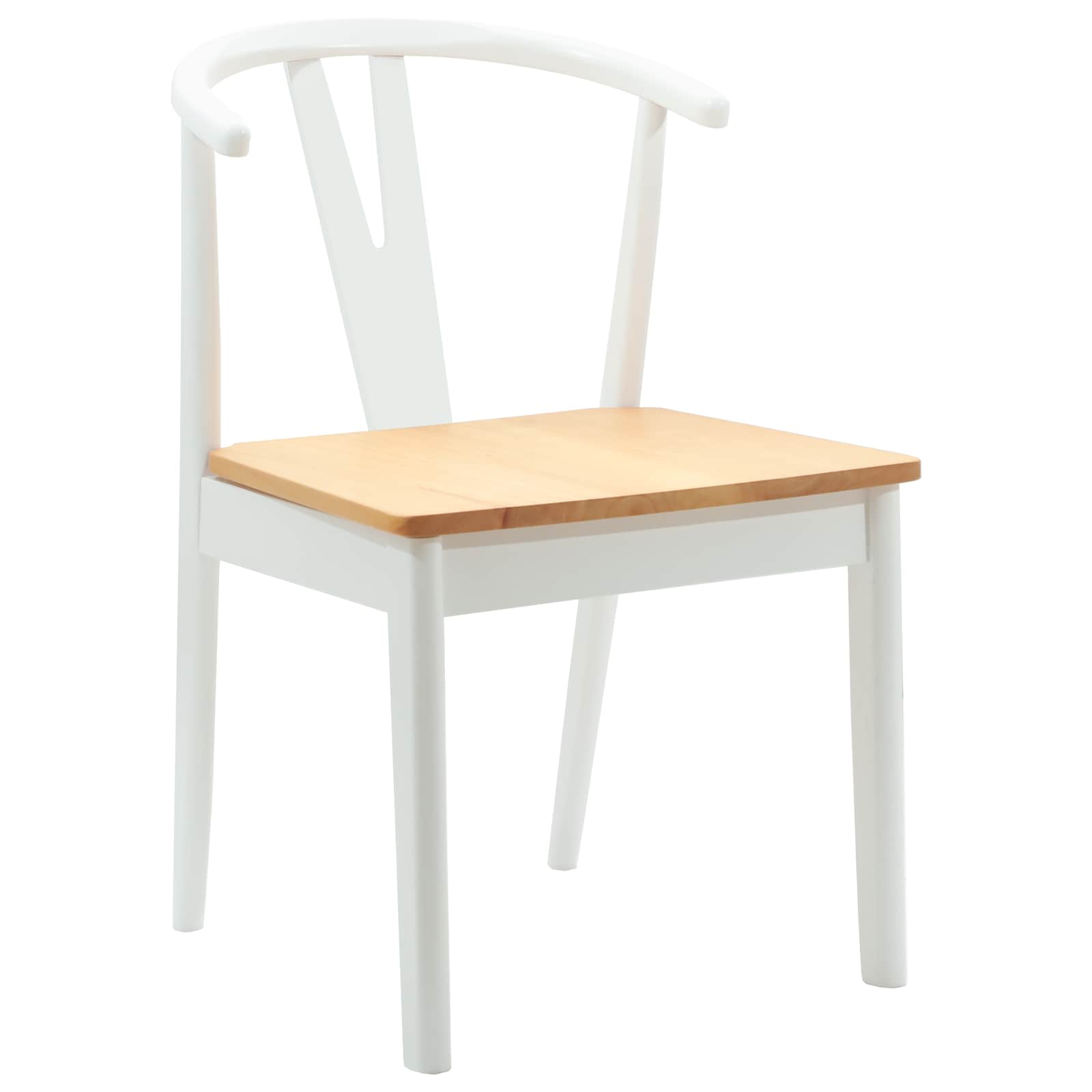 Chaise de salle à manger 2 pcs Blanc et Naturel - XIOS