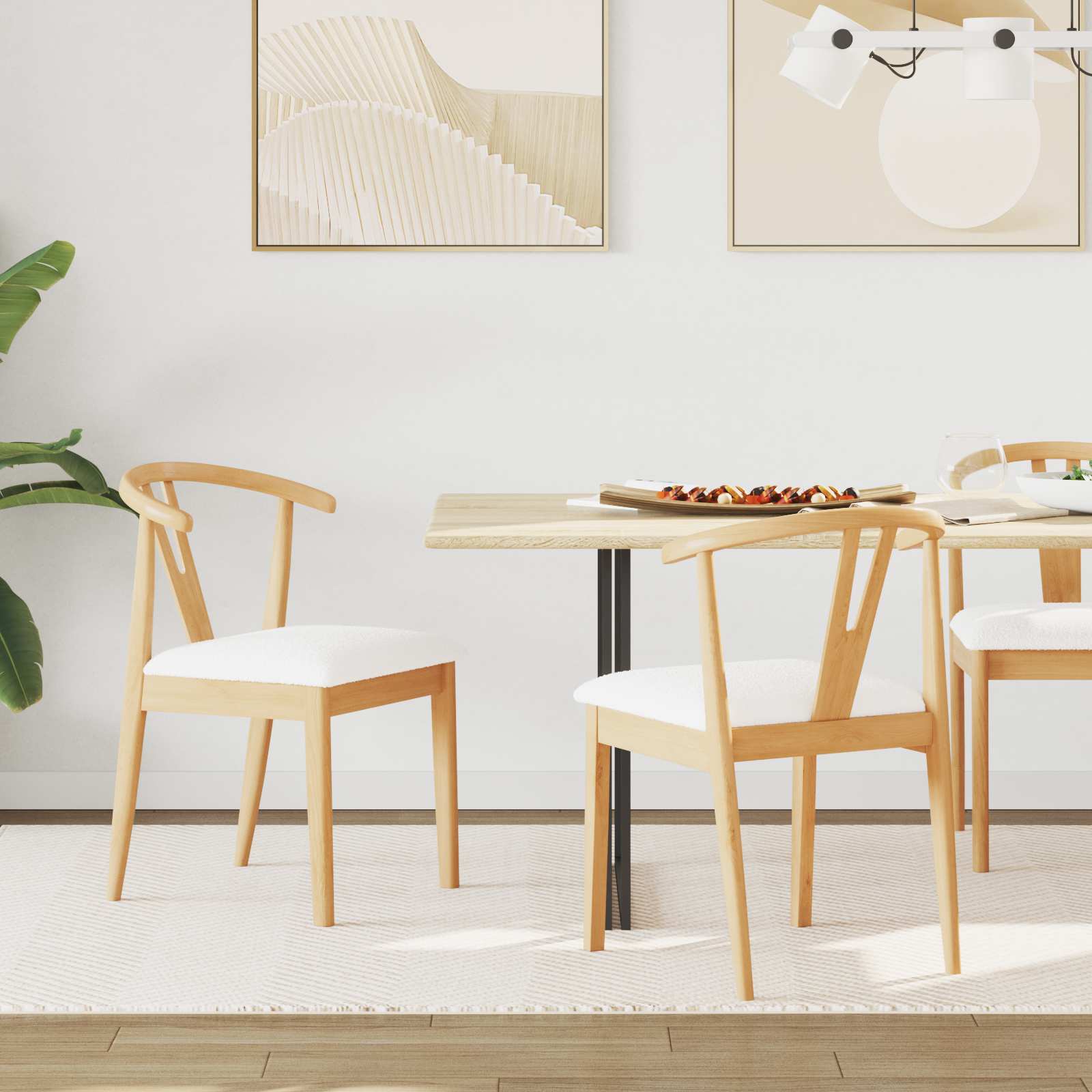 Chaise de salle à manger 2 pcs Naturel et clair - XIOS