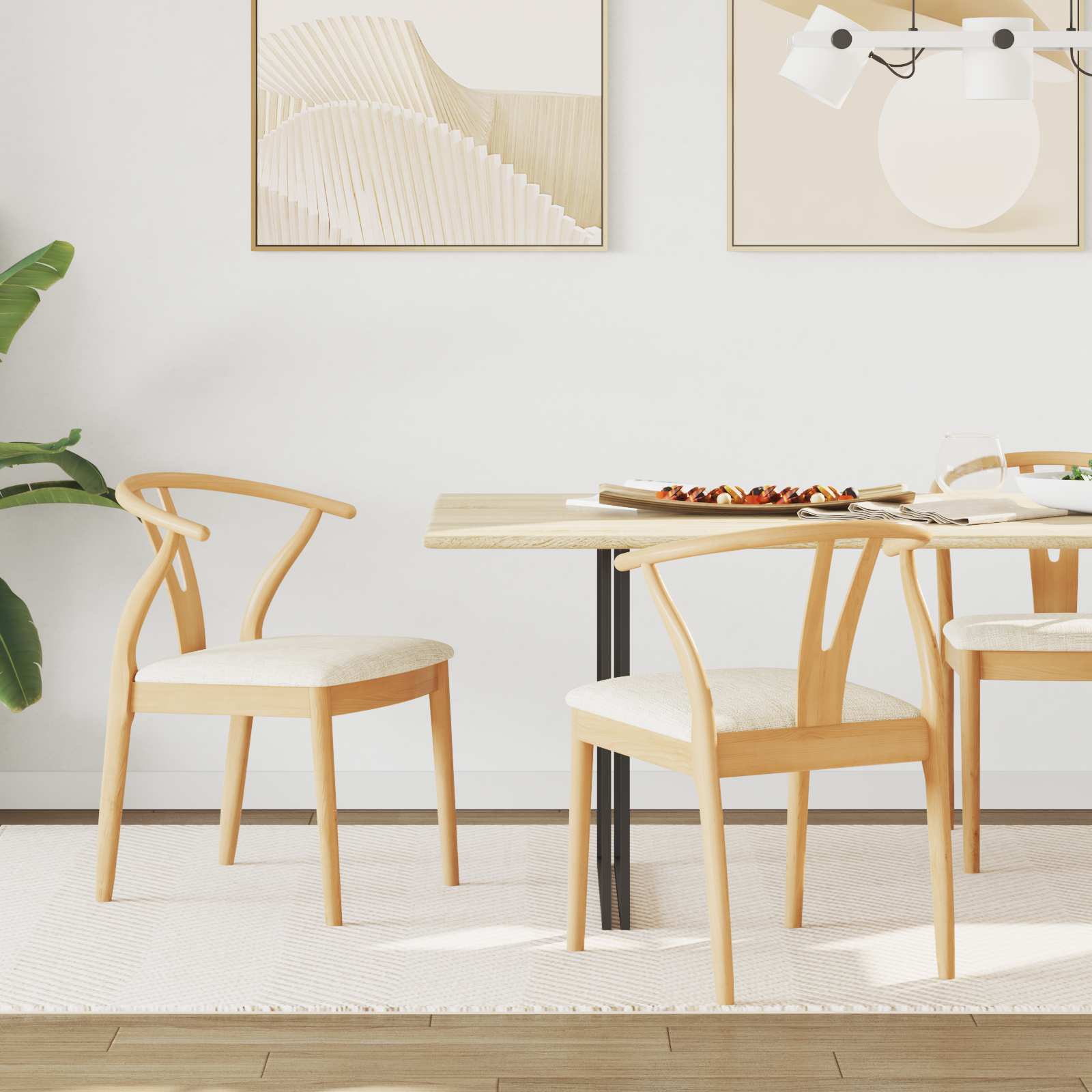 Chaise de salle à manger 2 pcs Naturel et clair - XIOS