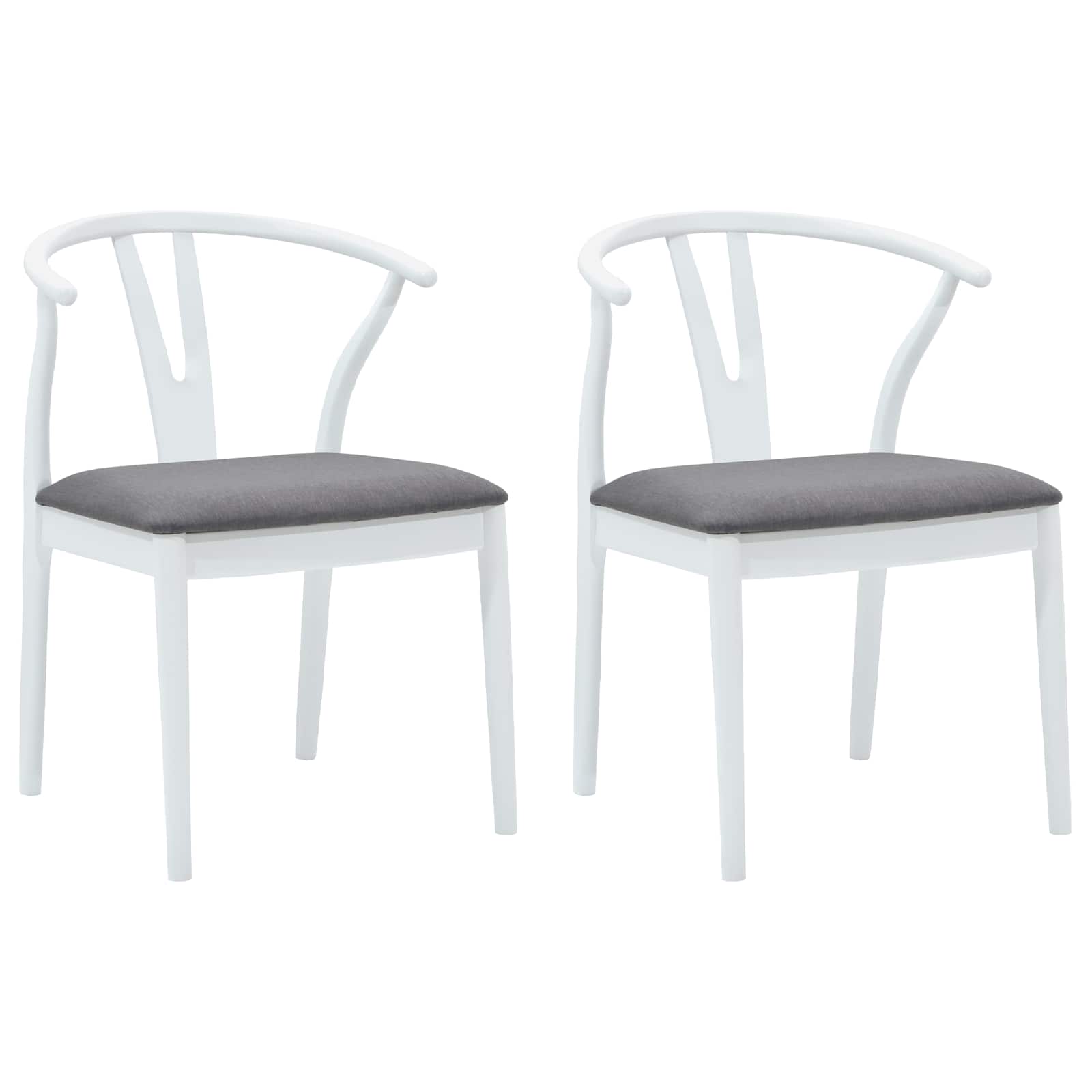 Chaise de salle à manger 2 pcs Blanc et Gris - XIOS