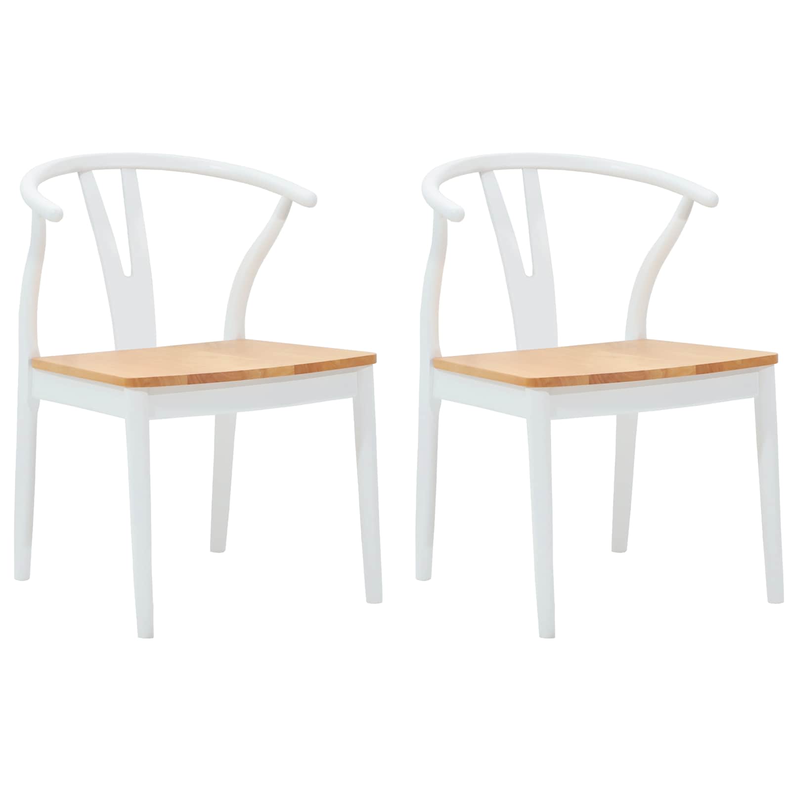 Chaise de salle à manger 2 pcs Blanc et Naturel - XIOS