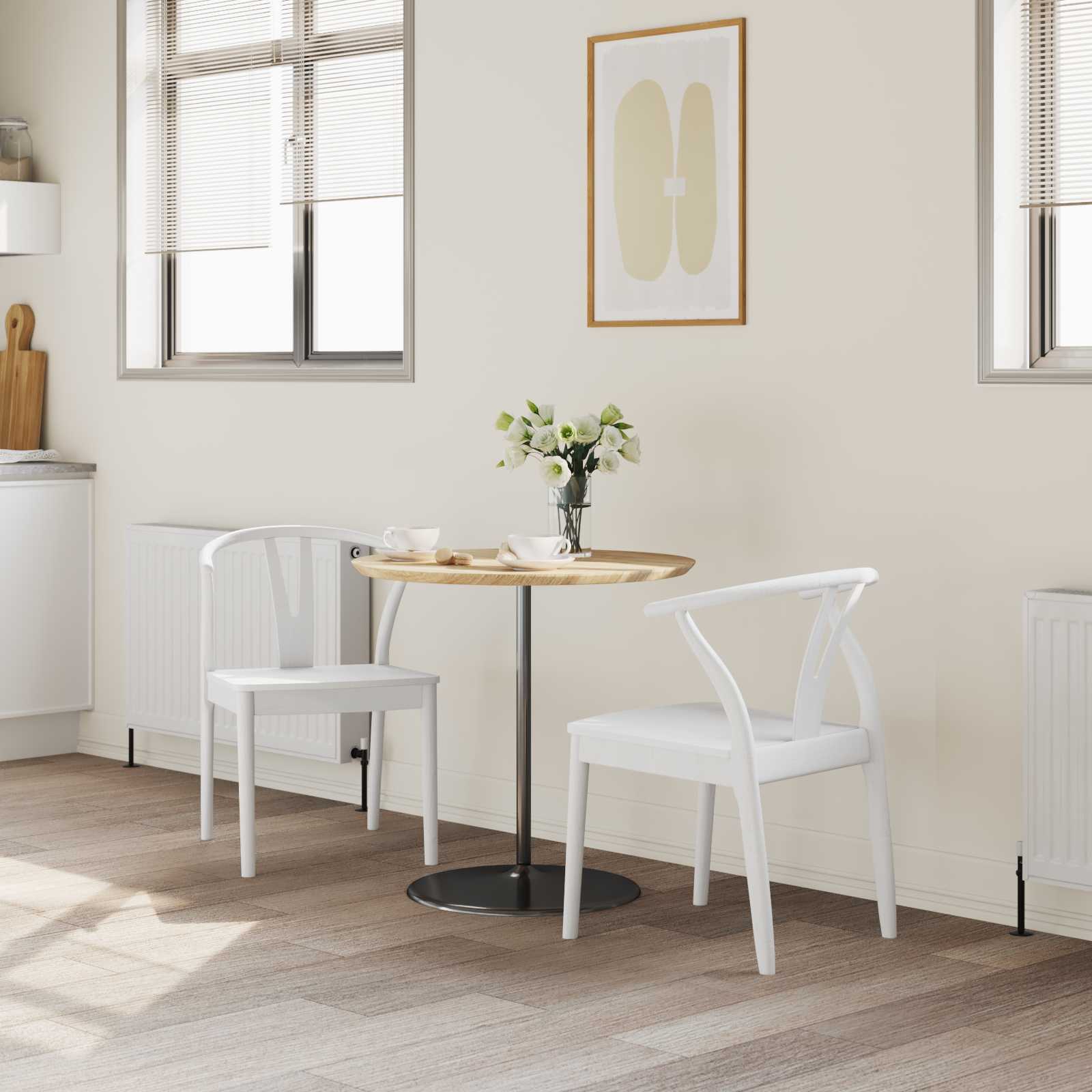 Chaise de salle à manger 2 pcs Blanc et Blanc - XIOS