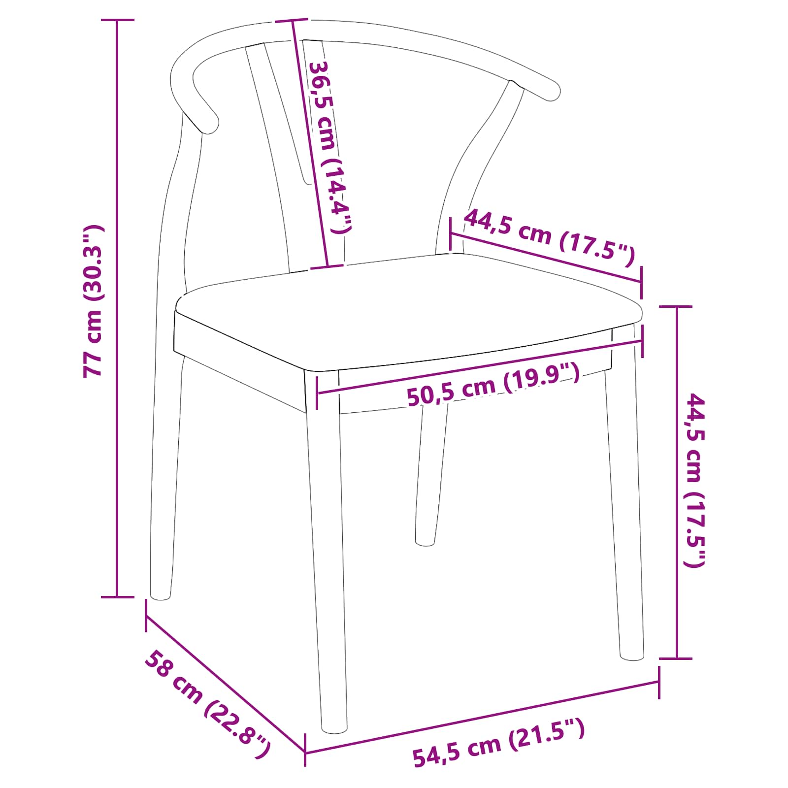 Chaise de salle à manger 2 pcs Naturel et clair - XIOS
