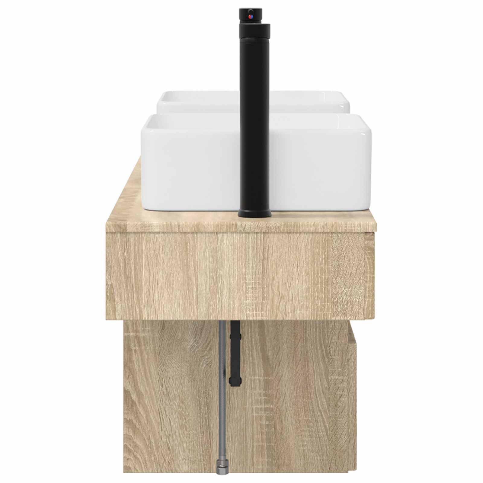 Ensemble d'armoire de salle de bain 3 pc Chêne Sonoma
