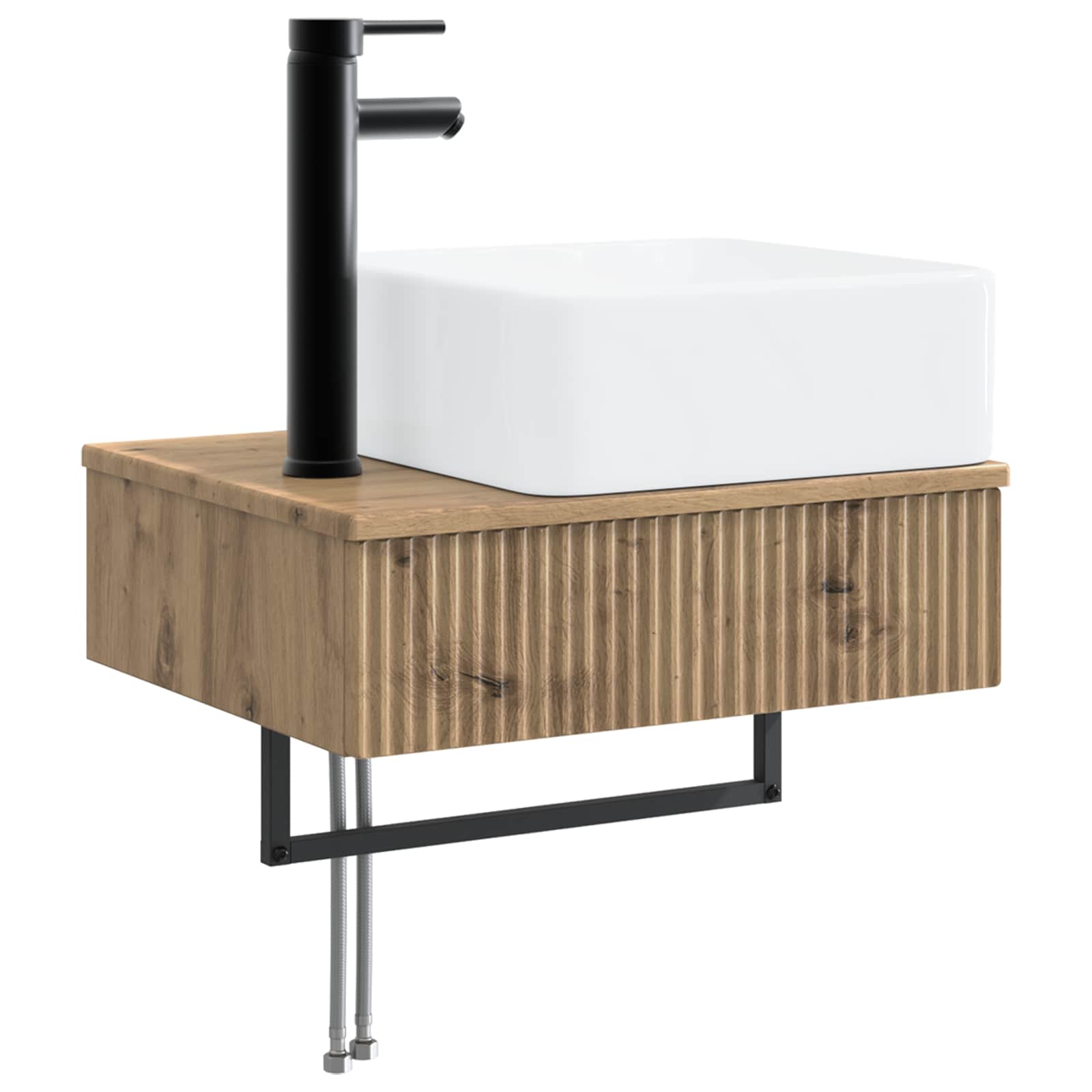Ensemble d'armoire de salle de bain 3 pc Chêne artisanal