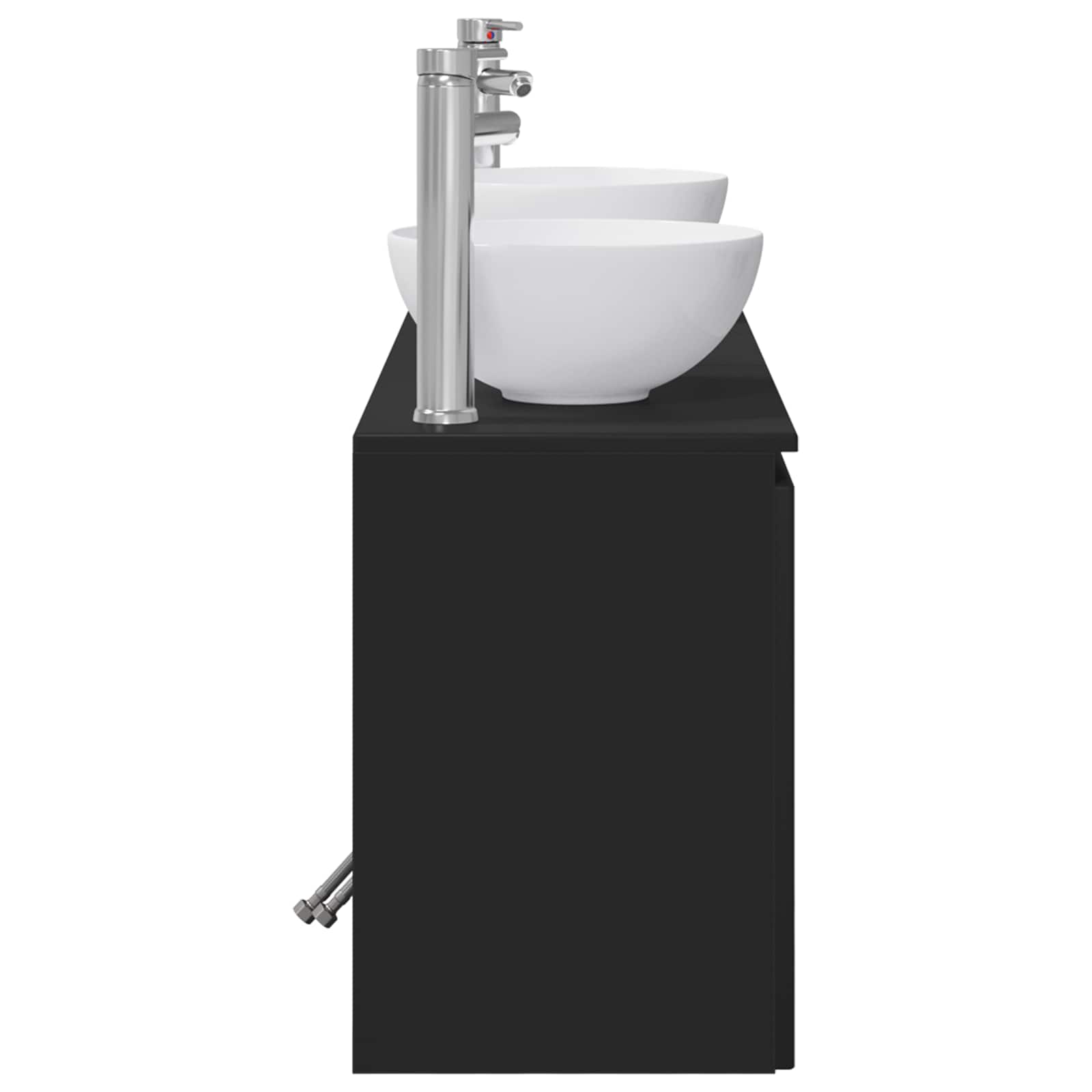 Ensemble d'armoire de salle de bain 3 pc Noir 49,5 x 35 x 63 cm