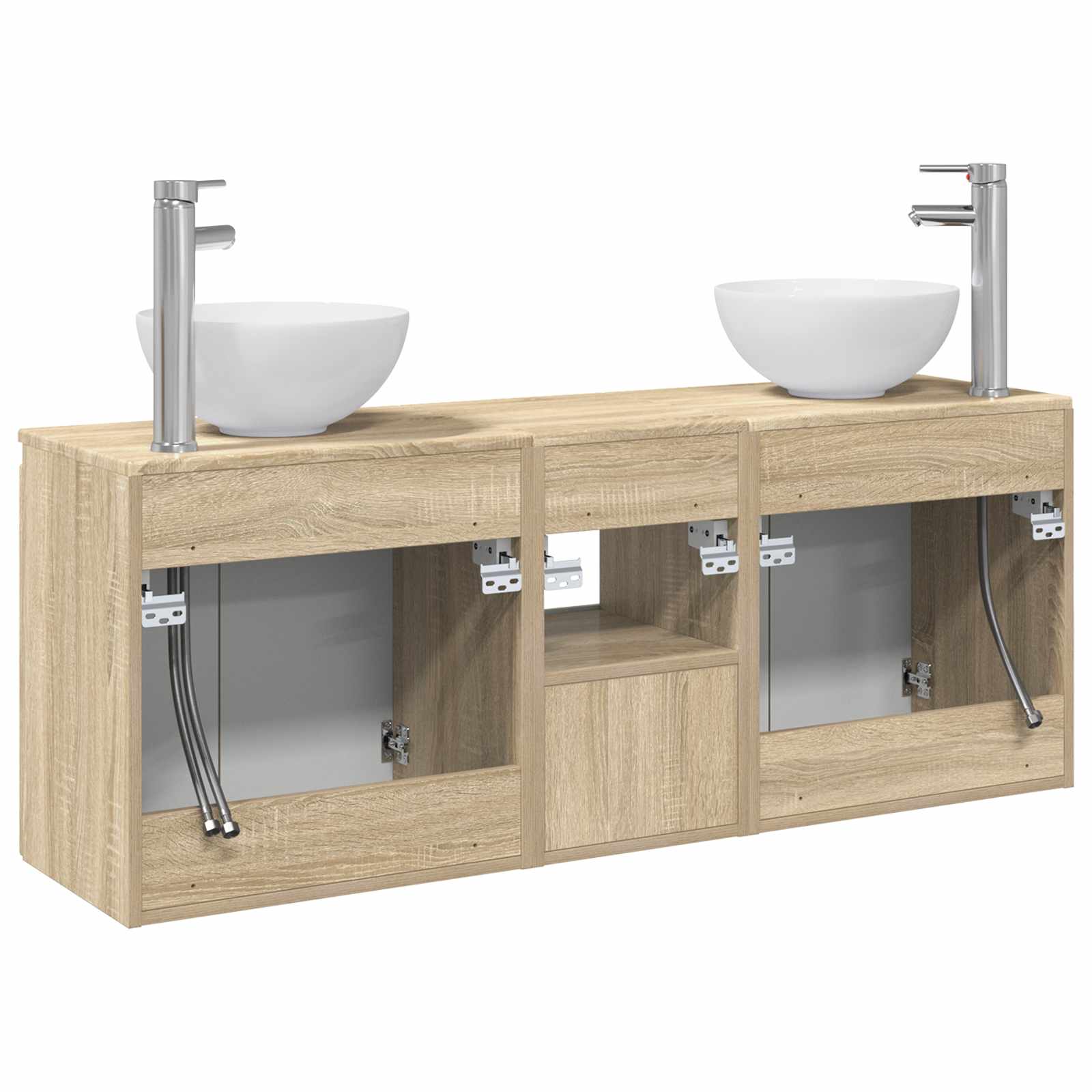 Ensemble d'armoire de salle de bain 3 pc Chêne Sonoma