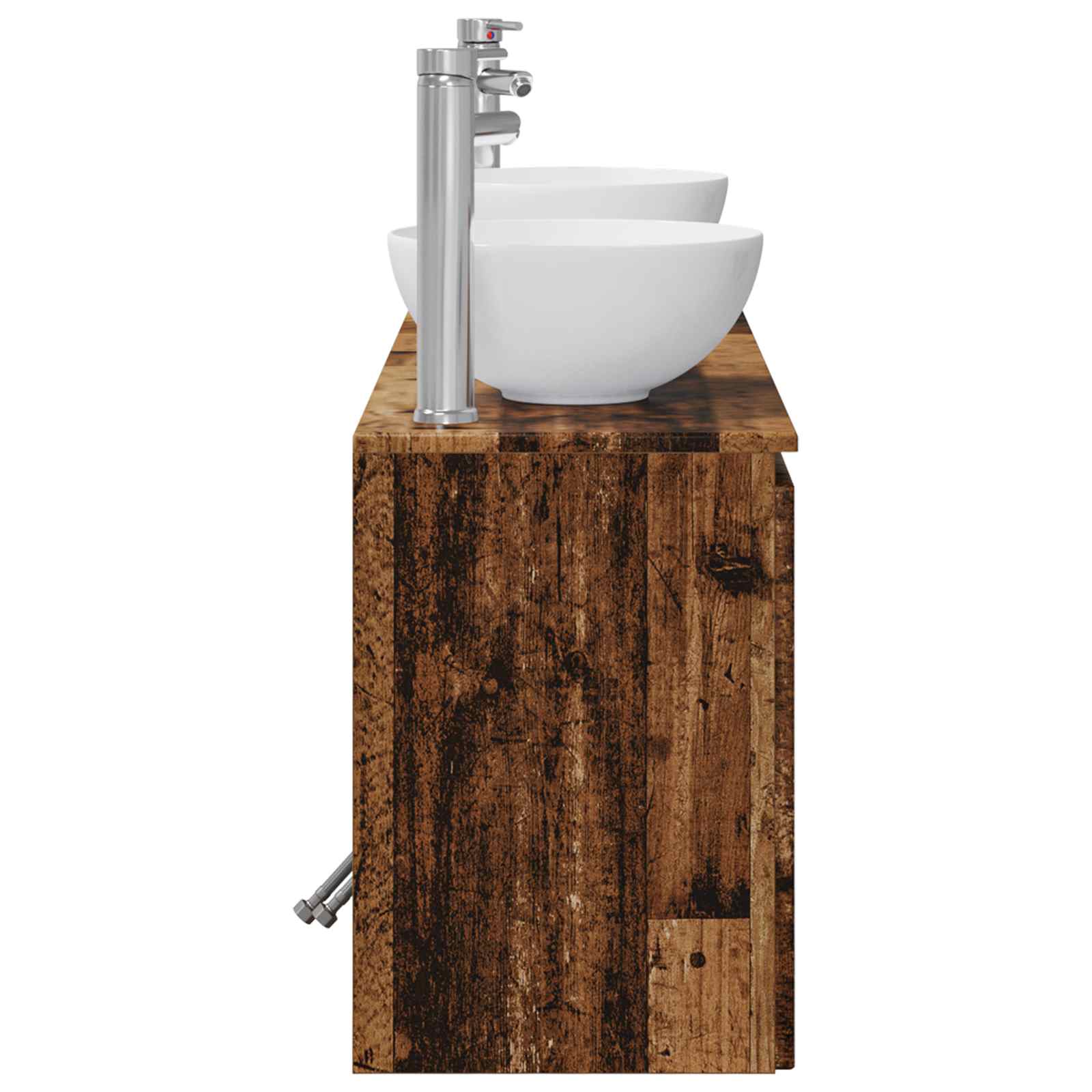 Ensemble d'armoire de salle de bain 3 pc Bois ancien