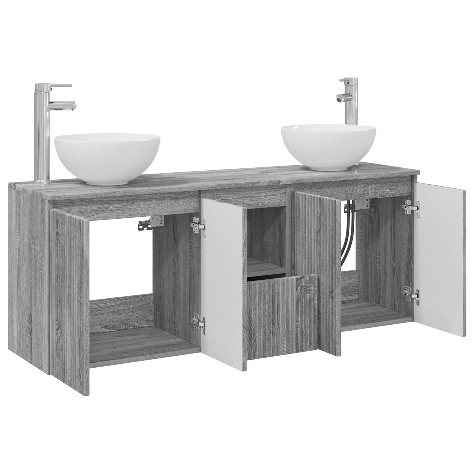 Ensemble d'armoire de salle de bain 3 pc Sonoma gris