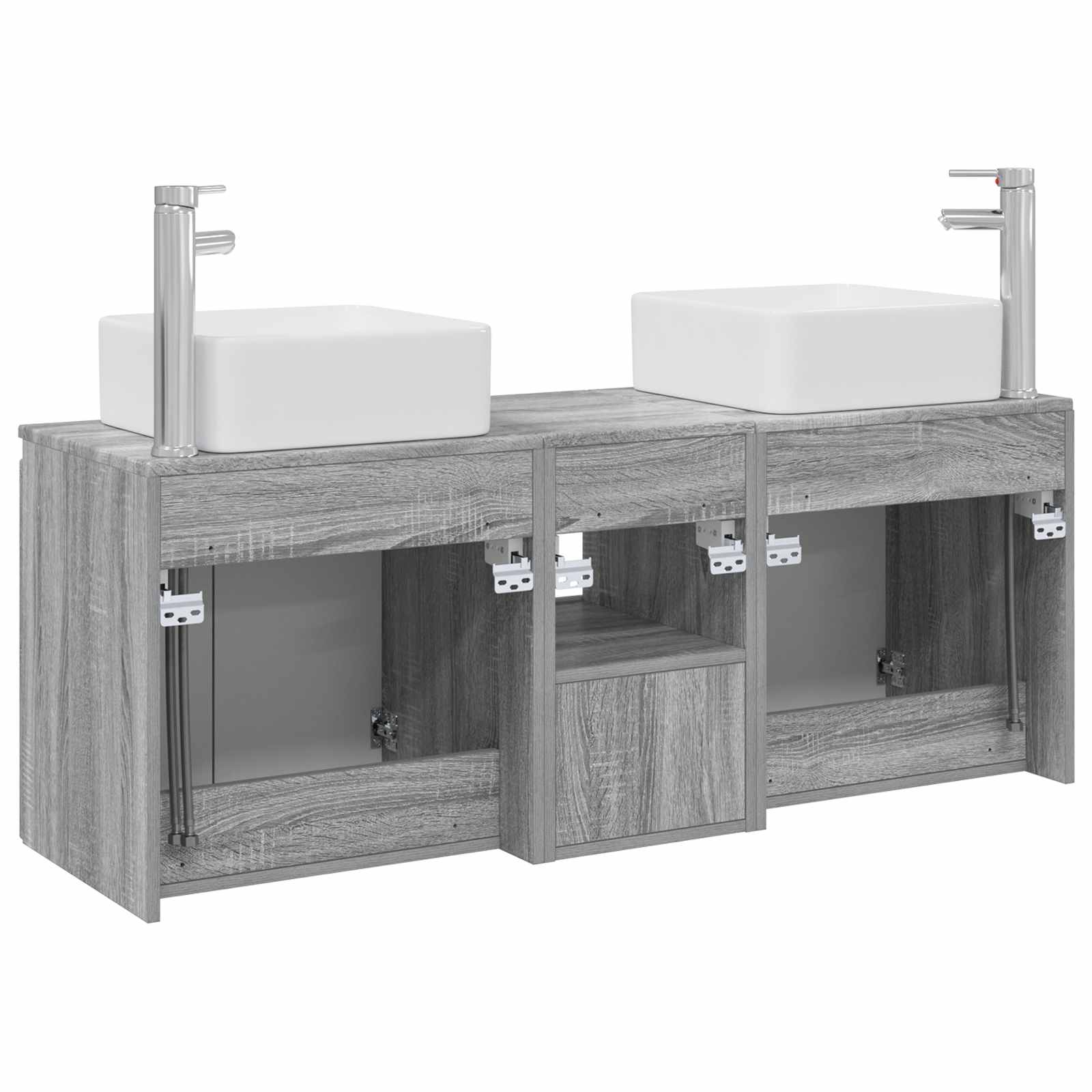 Ensemble d'armoire de salle de bain 3 pc Sonoma gris