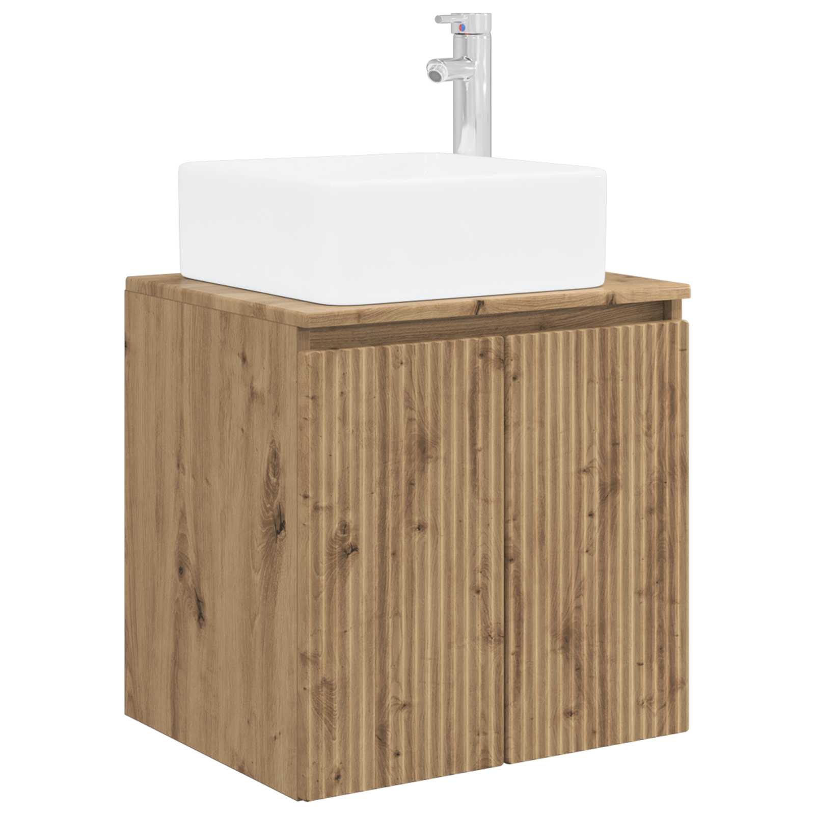 Ensemble d'armoire de salle de bain 3 pc Chêne artisanal