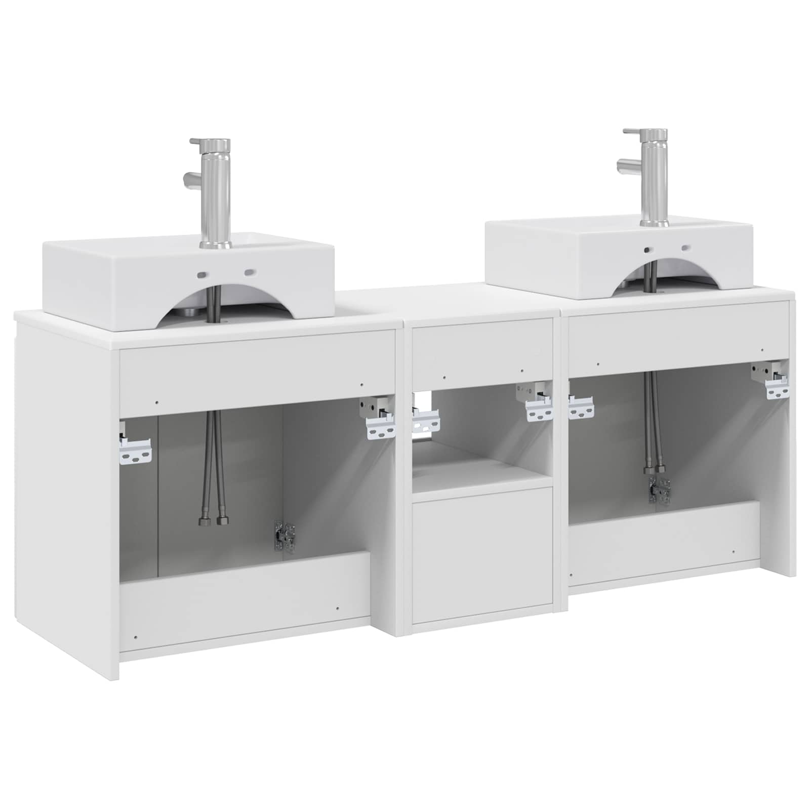 Ensemble d'armoire de salle de bain 3 pc Blanc