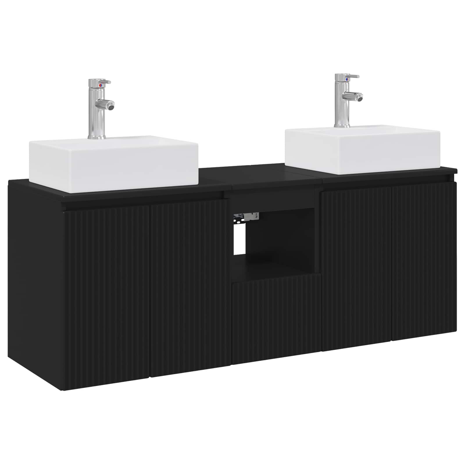 Ensemble d'armoire de salle de bain 3 pc Noir