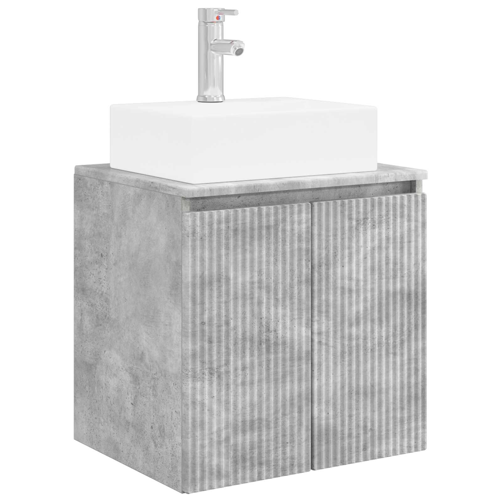 Ensemble d'armoire de salle de bain 3 pc Gris béton