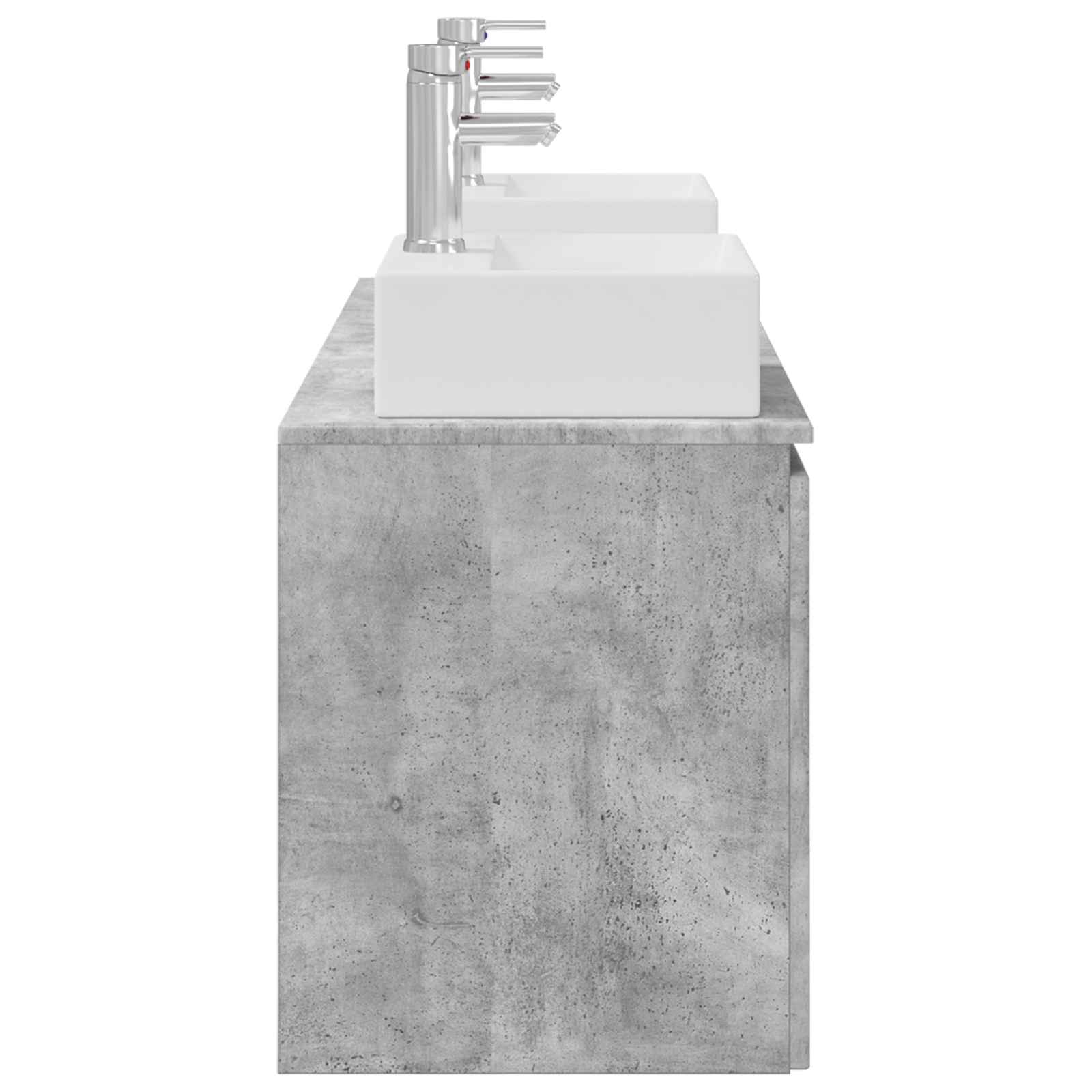 Ensemble d'armoire de salle de bain 3 pc Gris béton