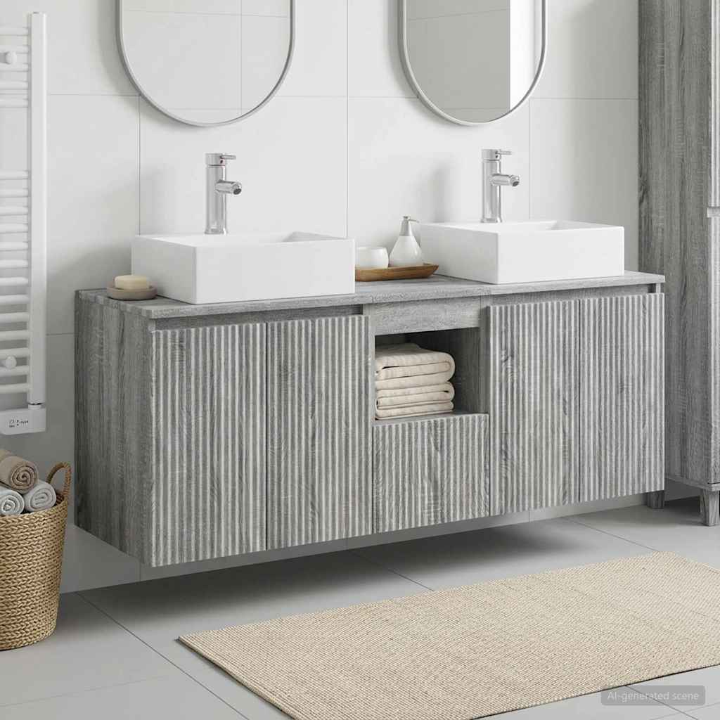 Ensemble d'armoire de salle de bain 3 pc Sonoma gris