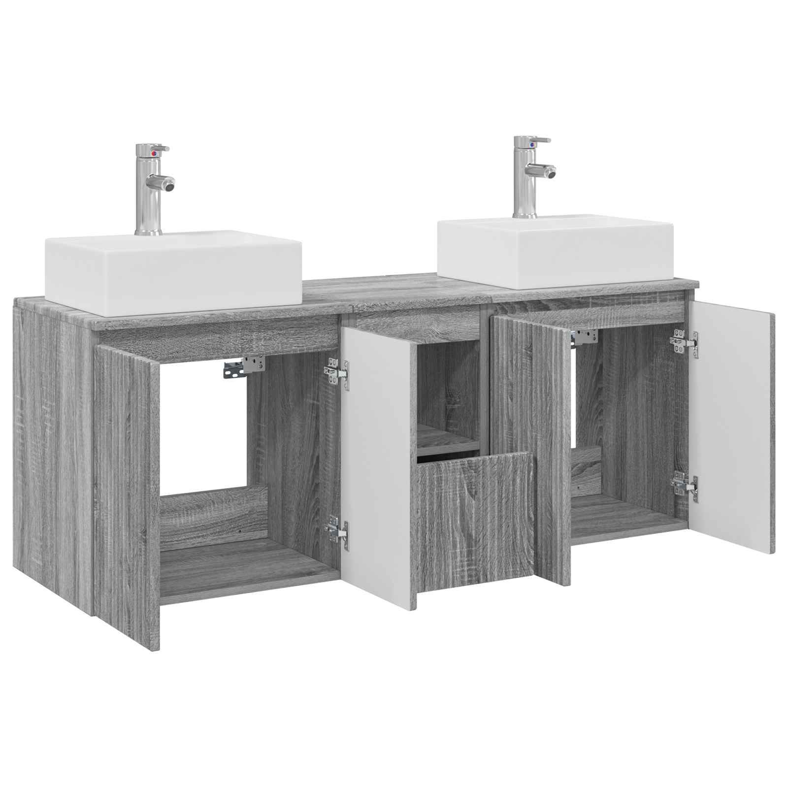 Ensemble d'armoire de salle de bain 3 pc Sonoma gris