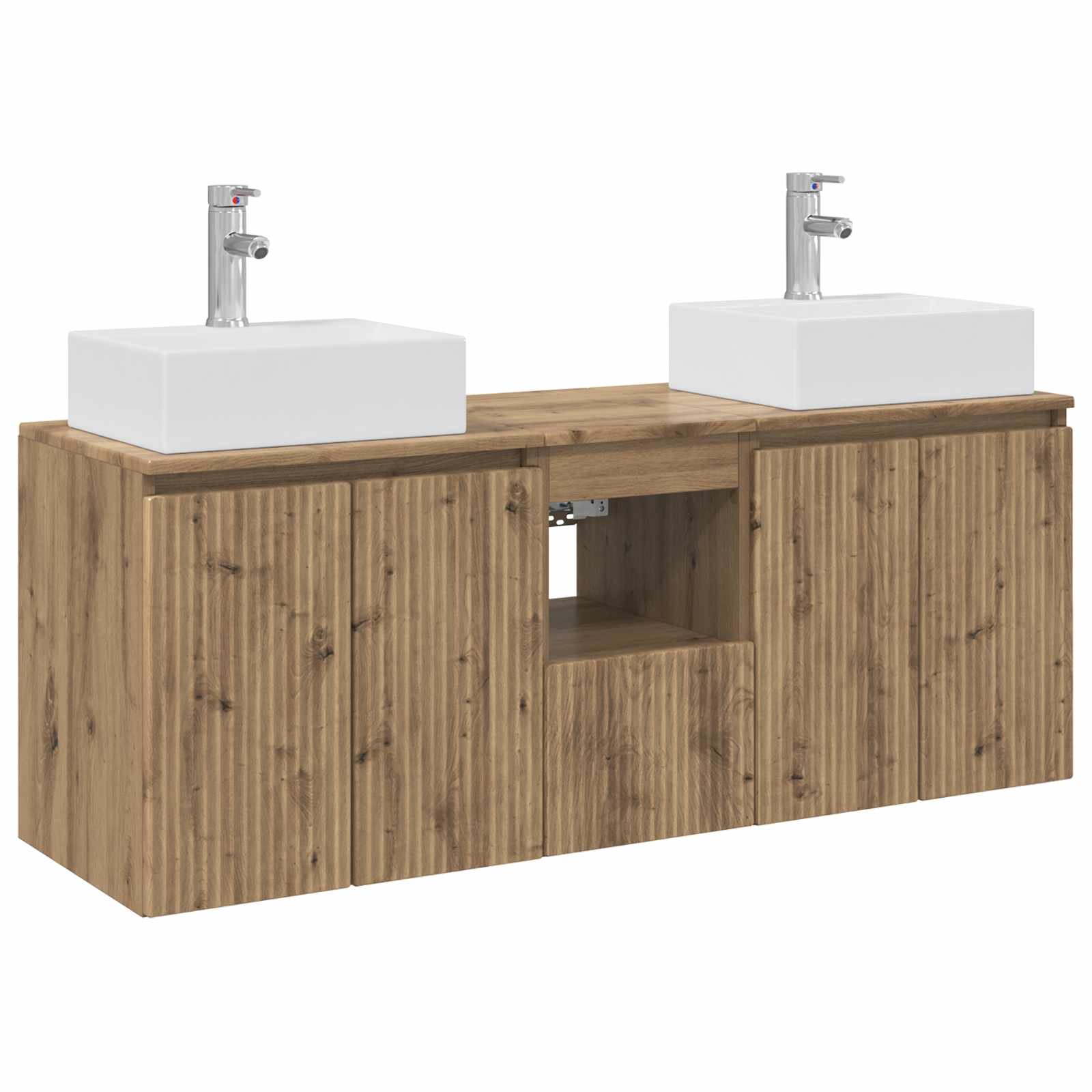 Ensemble d'armoire de salle de bain 3 pc Chêne artisanal