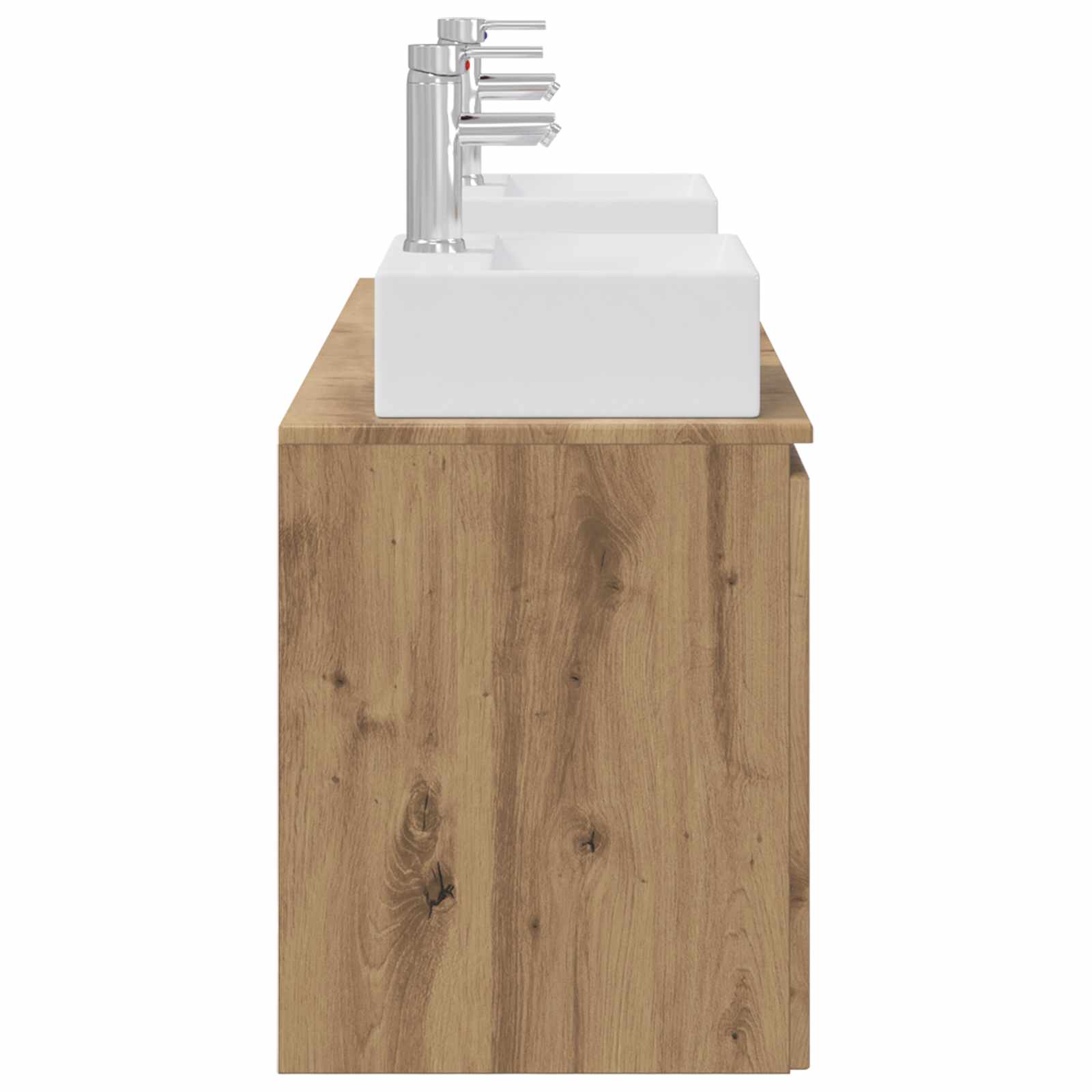 Ensemble d'armoire de salle de bain 3 pc Chêne artisanal
