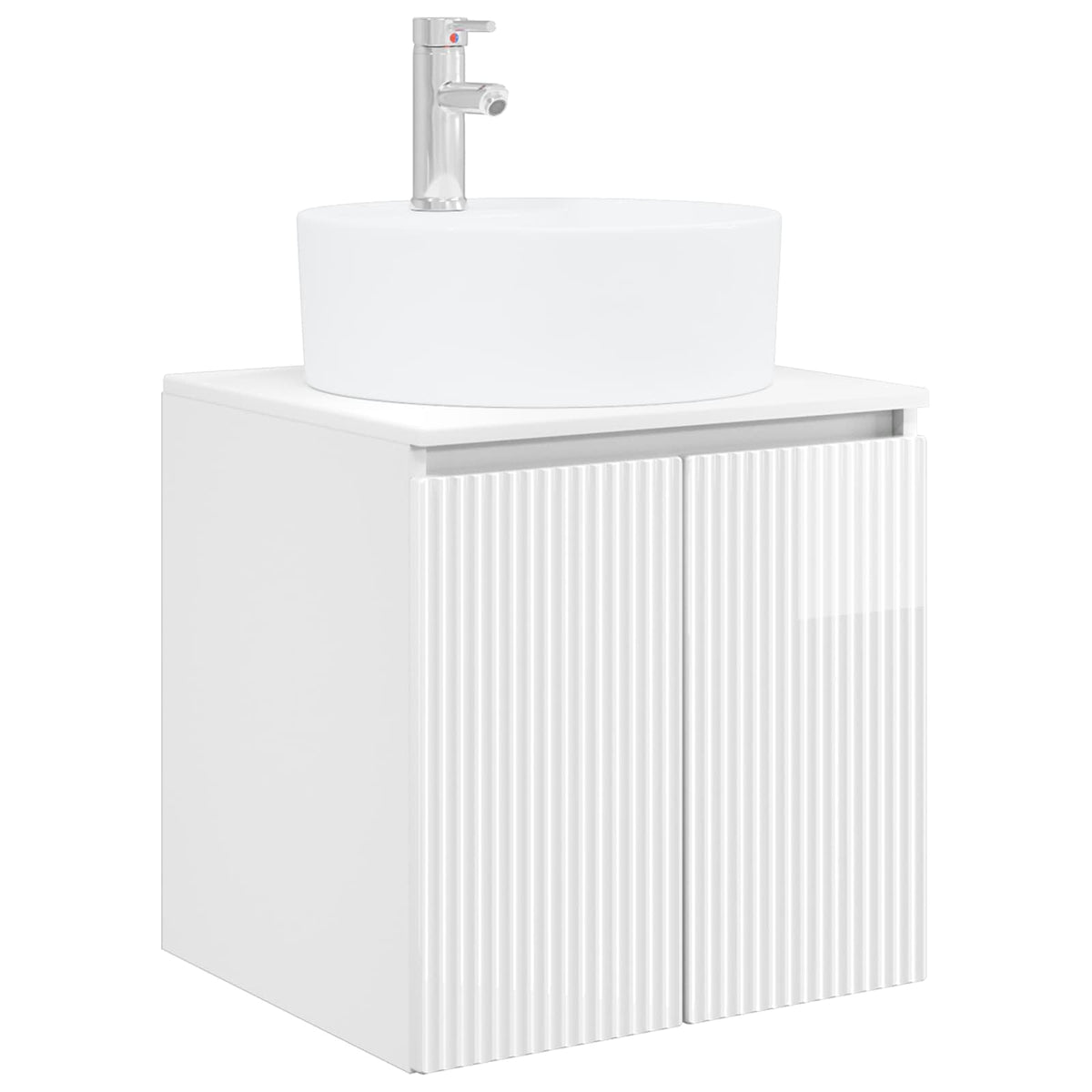 Ensemble d'armoire de salle de bain 3 pc Blanc brillant