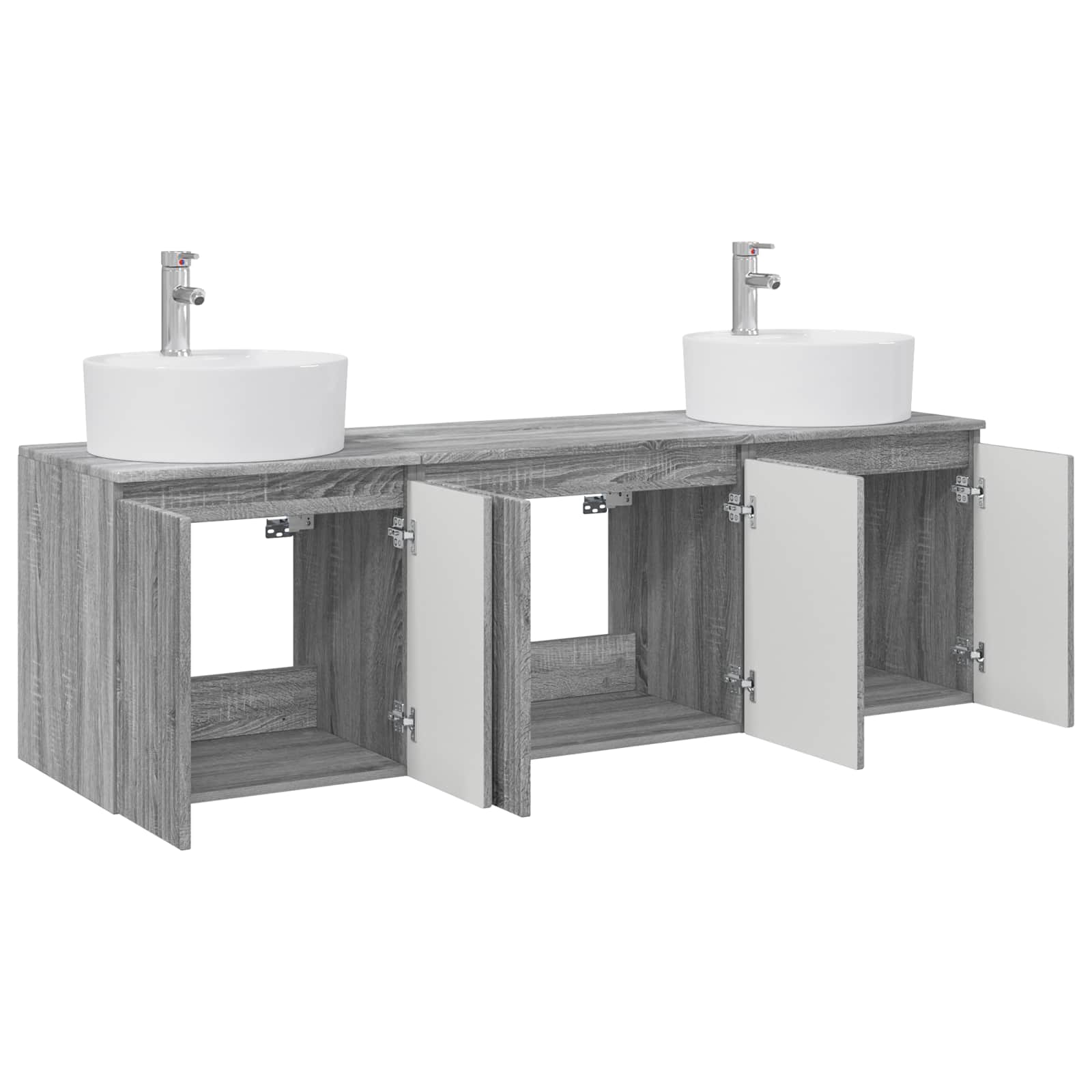 Ensemble d'armoire de salle de bain 3 pc Sonoma gris
