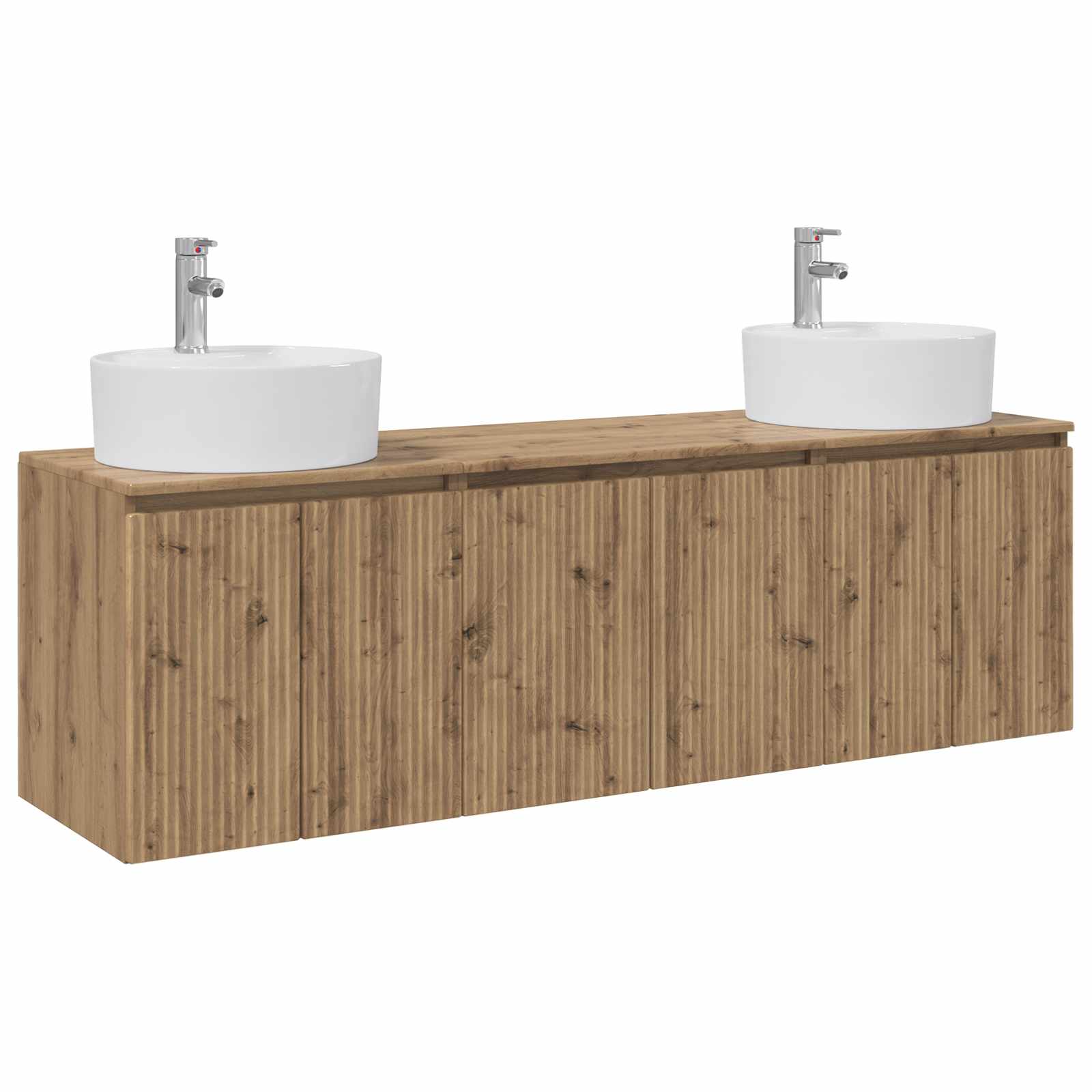 Ensemble d'armoire de salle de bain 3 pc Chêne artisanal