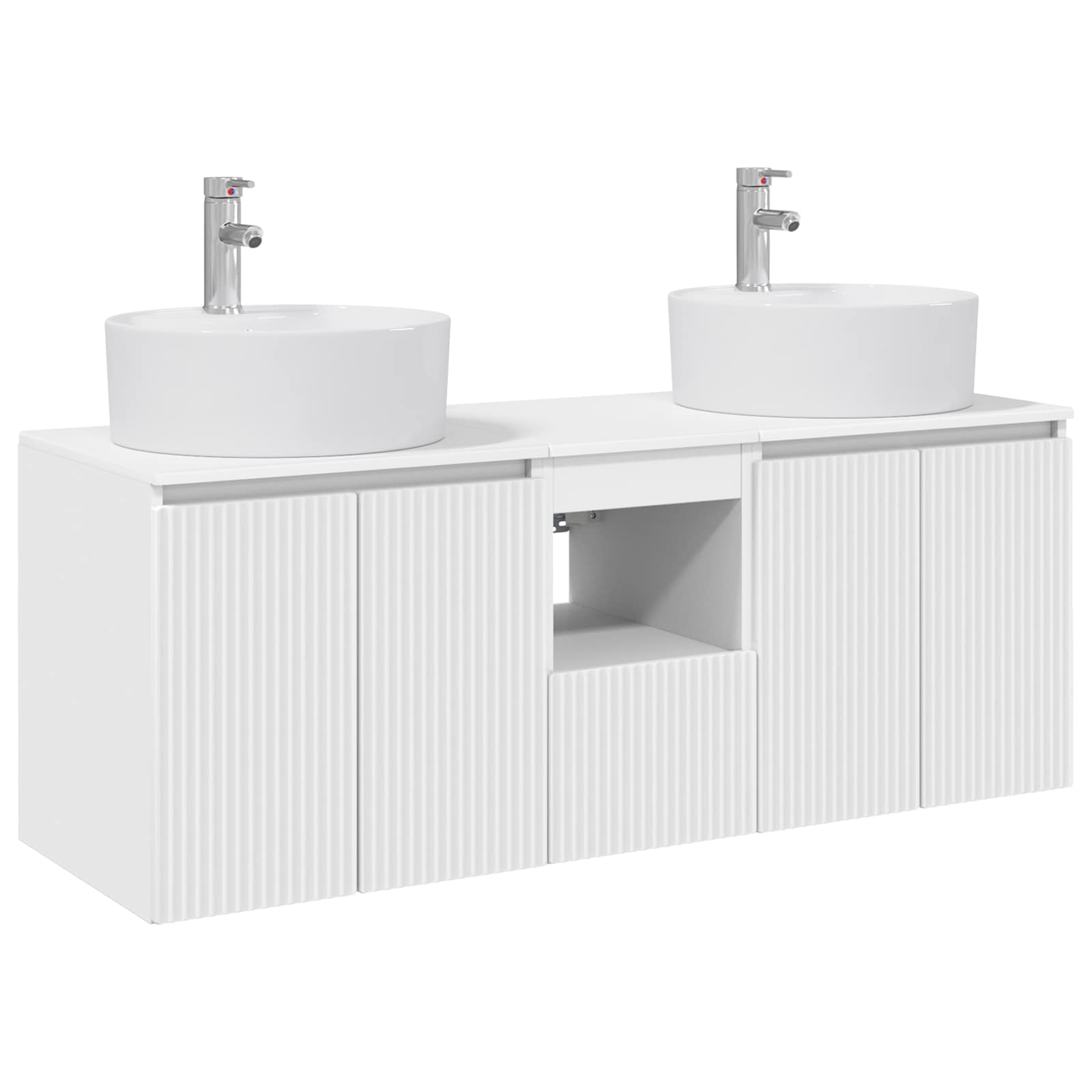Ensemble d'armoire de salle de bain 3 pc Blanc