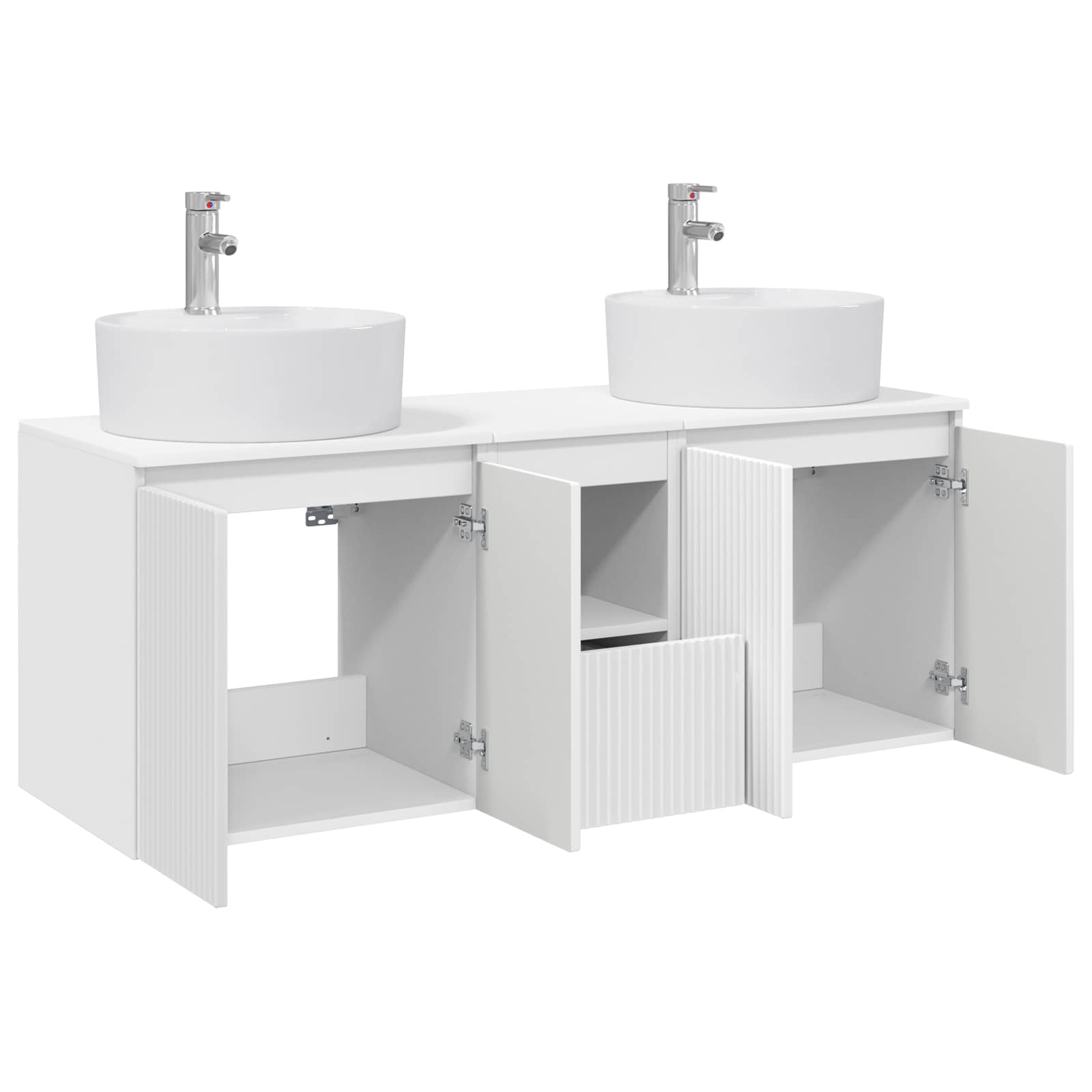 Ensemble d'armoire de salle de bain 3 pc Blanc