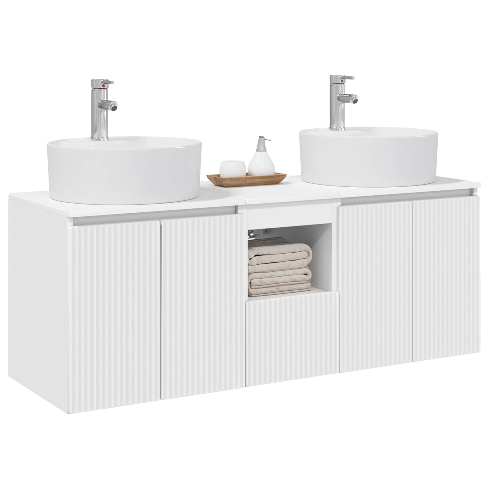 Ensemble d'armoire de salle de bain 3 pc Blanc