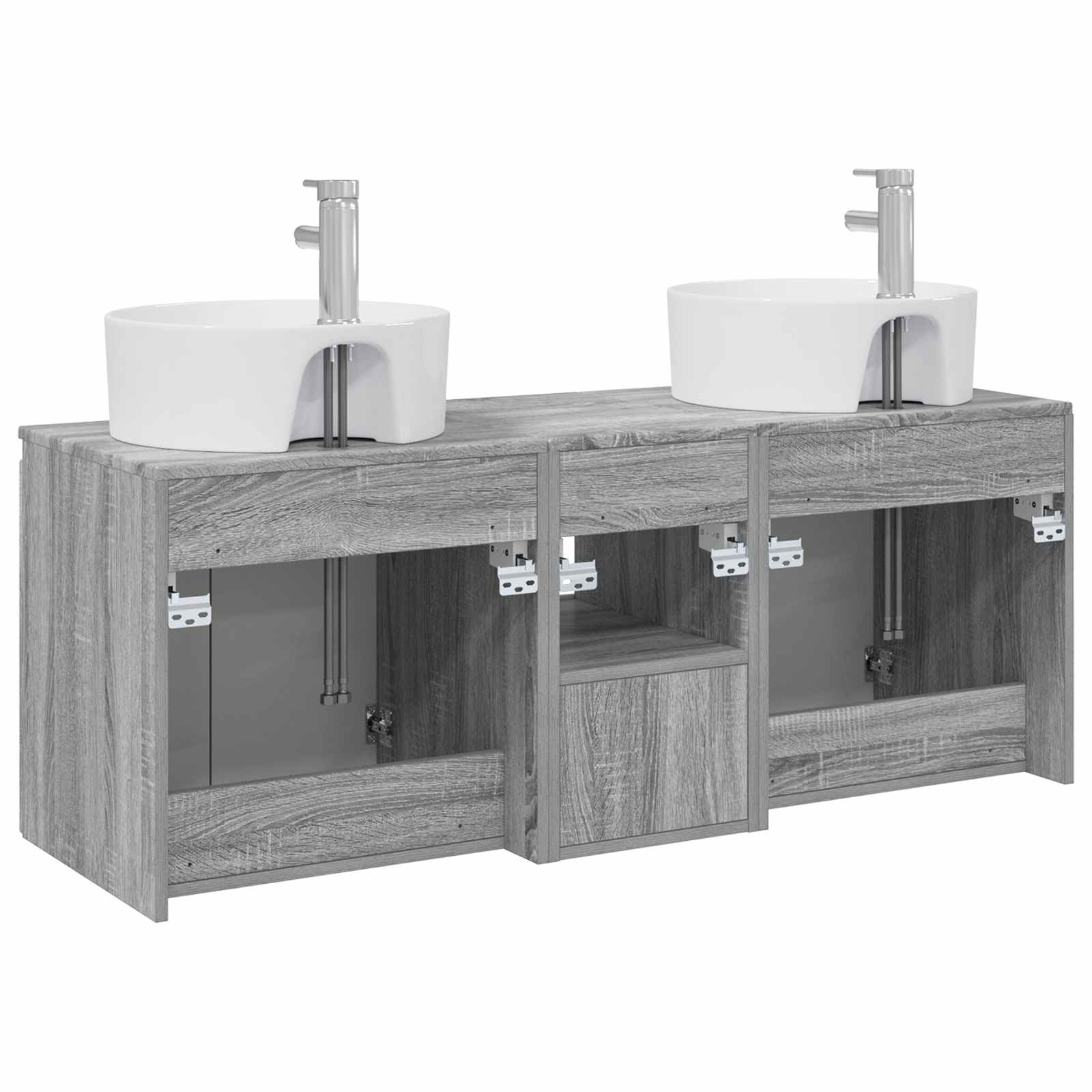 Ensemble d'armoire de salle de bain 3 pc Sonoma gris