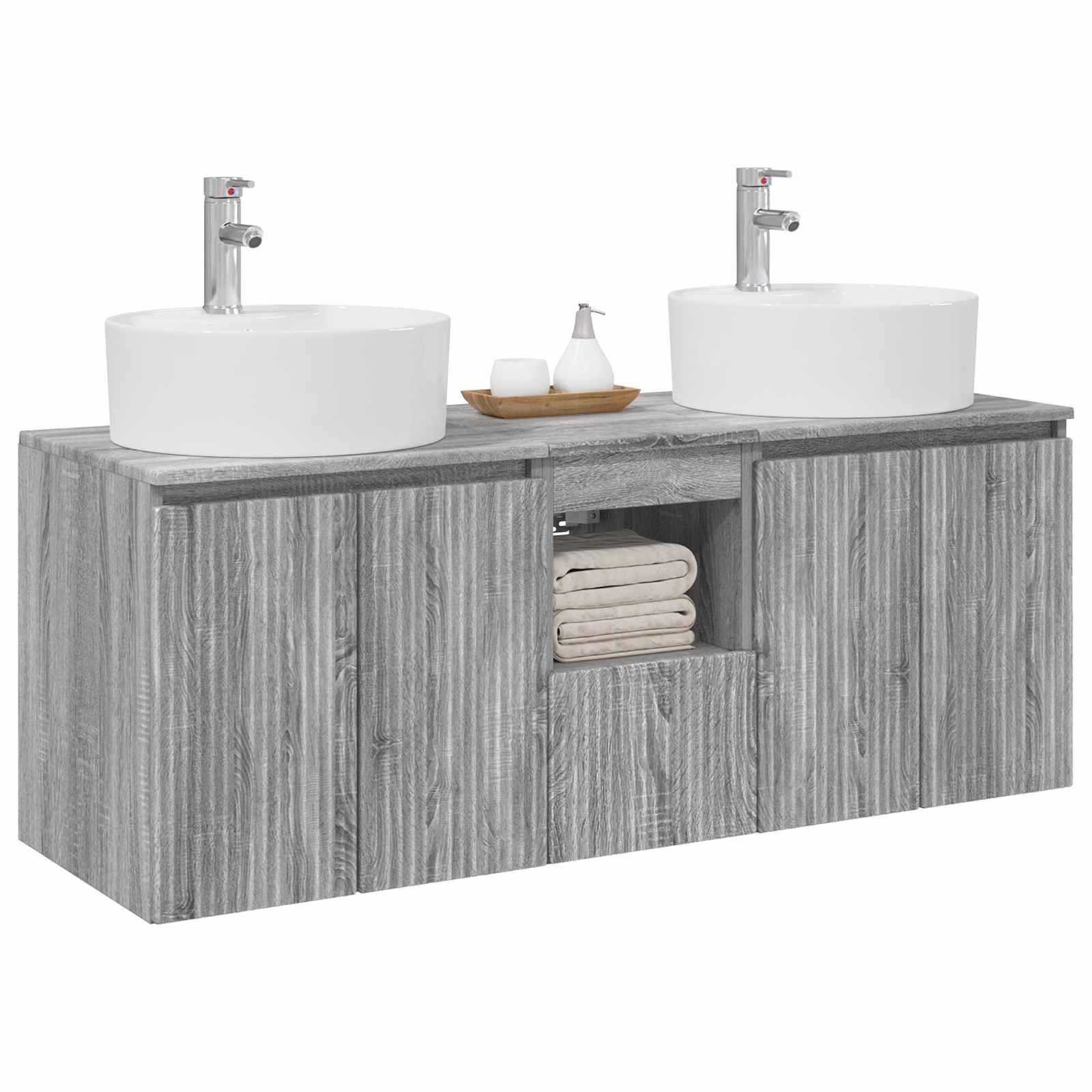Ensemble d'armoire de salle de bain 3 pc Sonoma gris