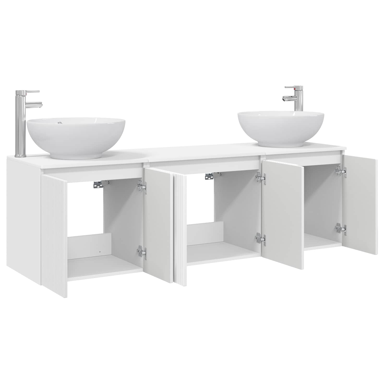 Ensemble d'armoire de salle de bain 3 pc Blanc