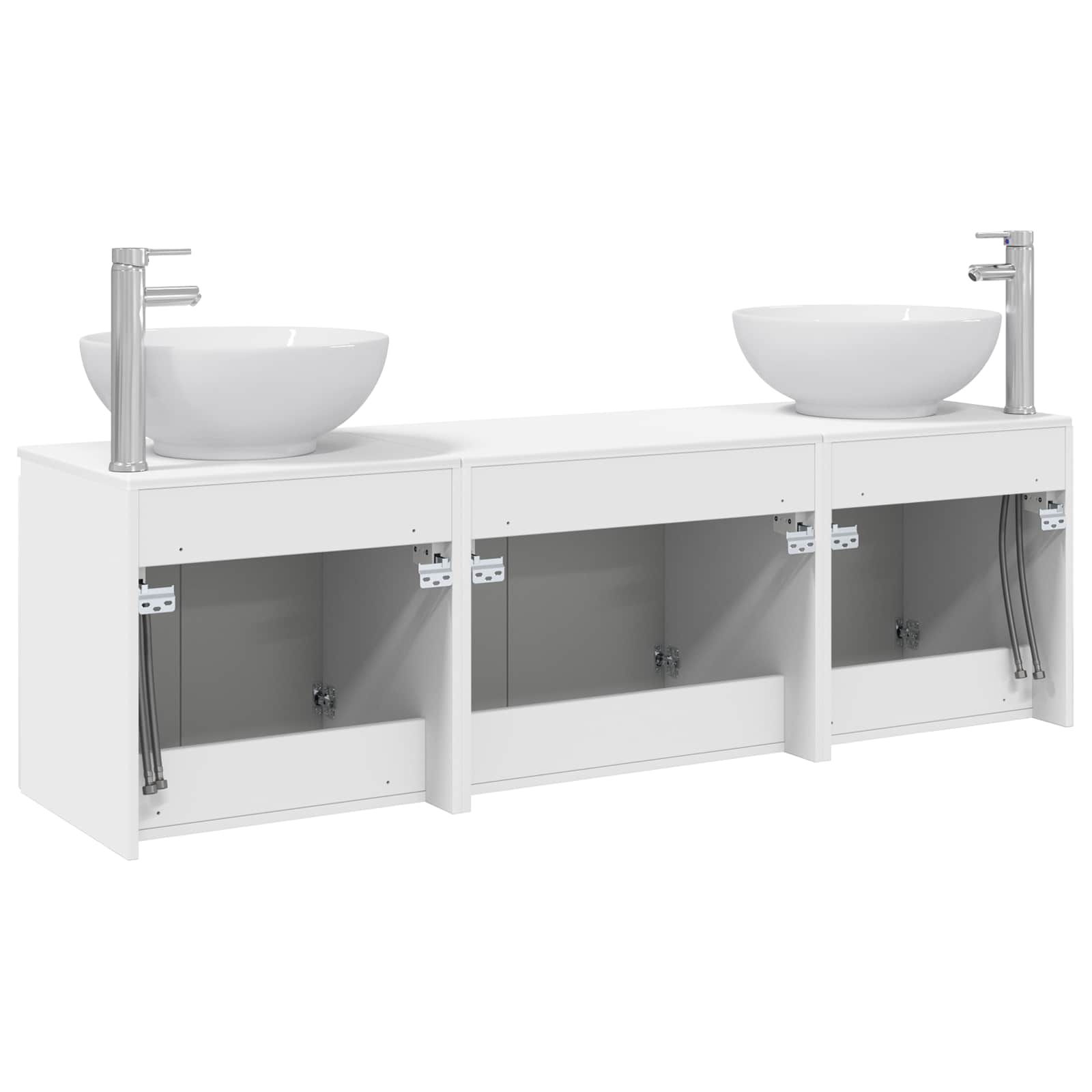 Ensemble d'armoire de salle de bain 3 pc Blanc